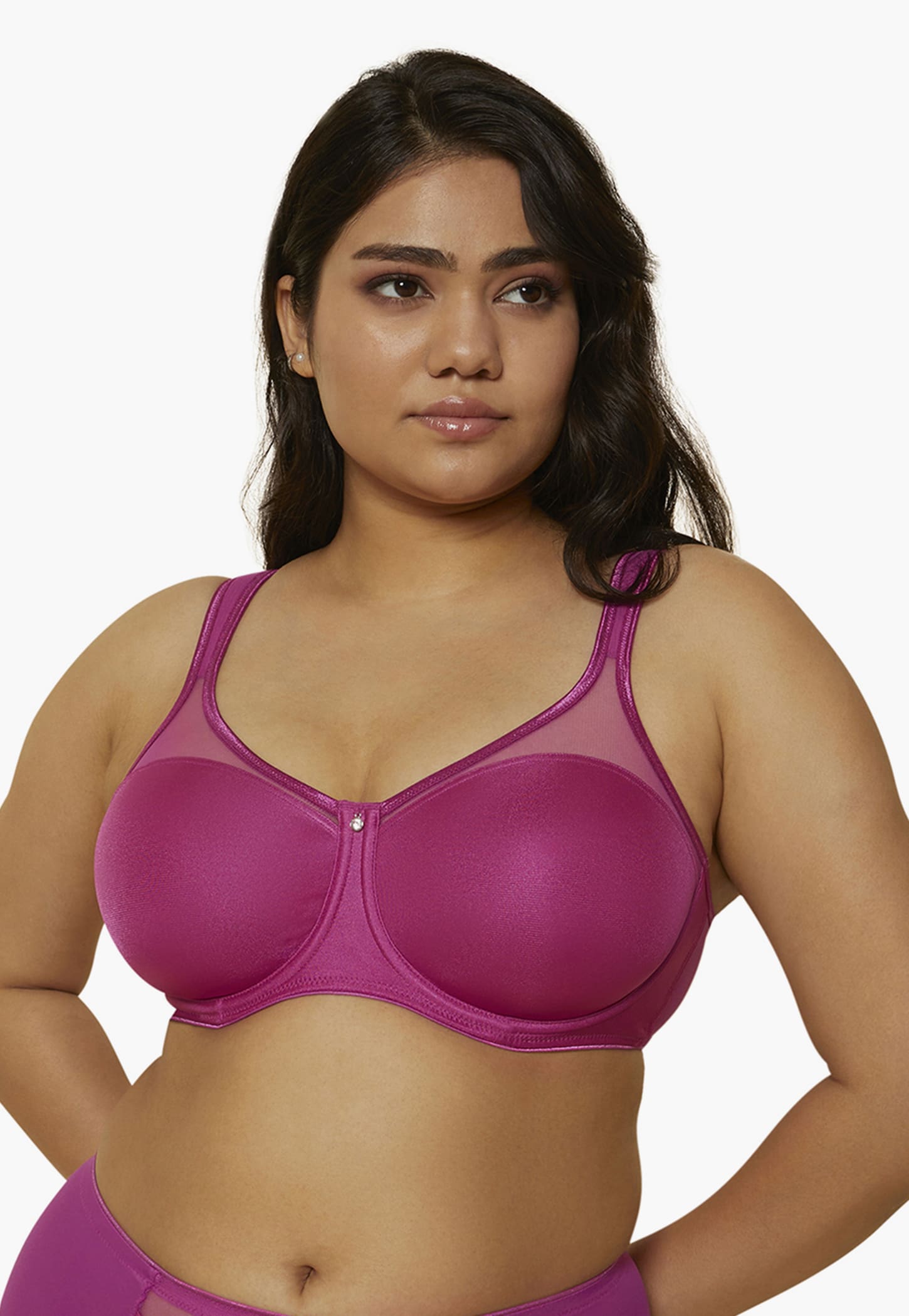 TRIUMPH Sheer Panelled Non-Padded Wired Minimizer Bra-picture-30