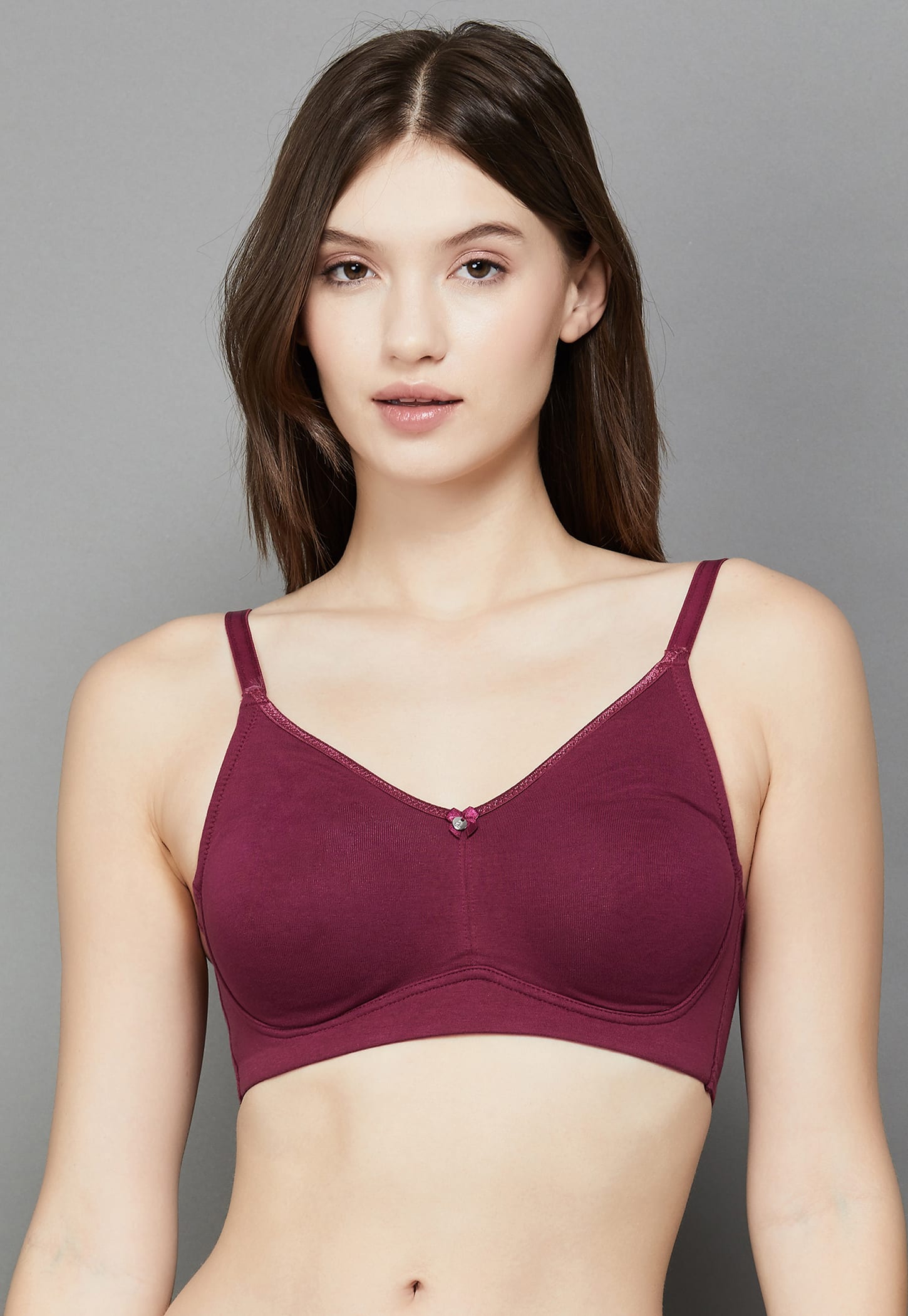 AMANTE Solid Non-Padded Non-Wired Balconette Bra-image-23
