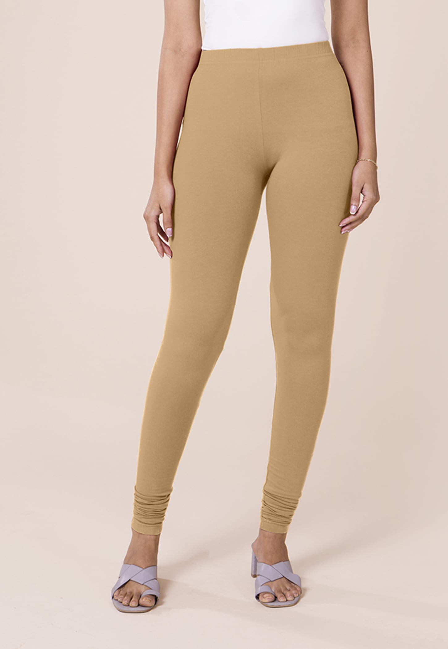 GO COLORS Women Solid Churidar-picture-33
