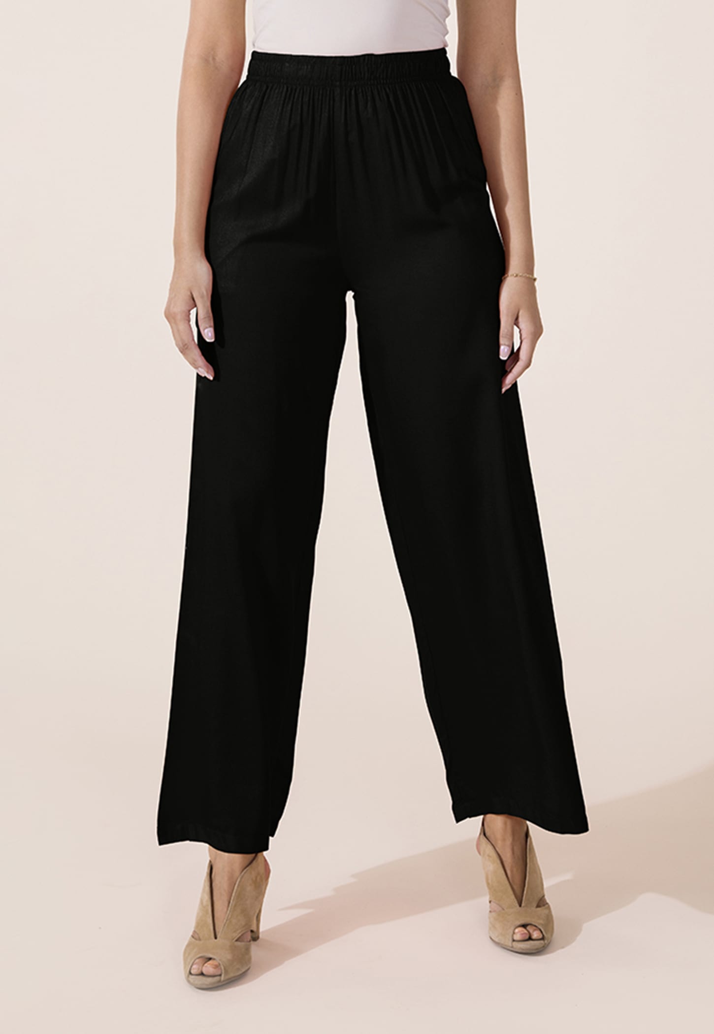GO COLORS Women Solid Palazzos-picture-42