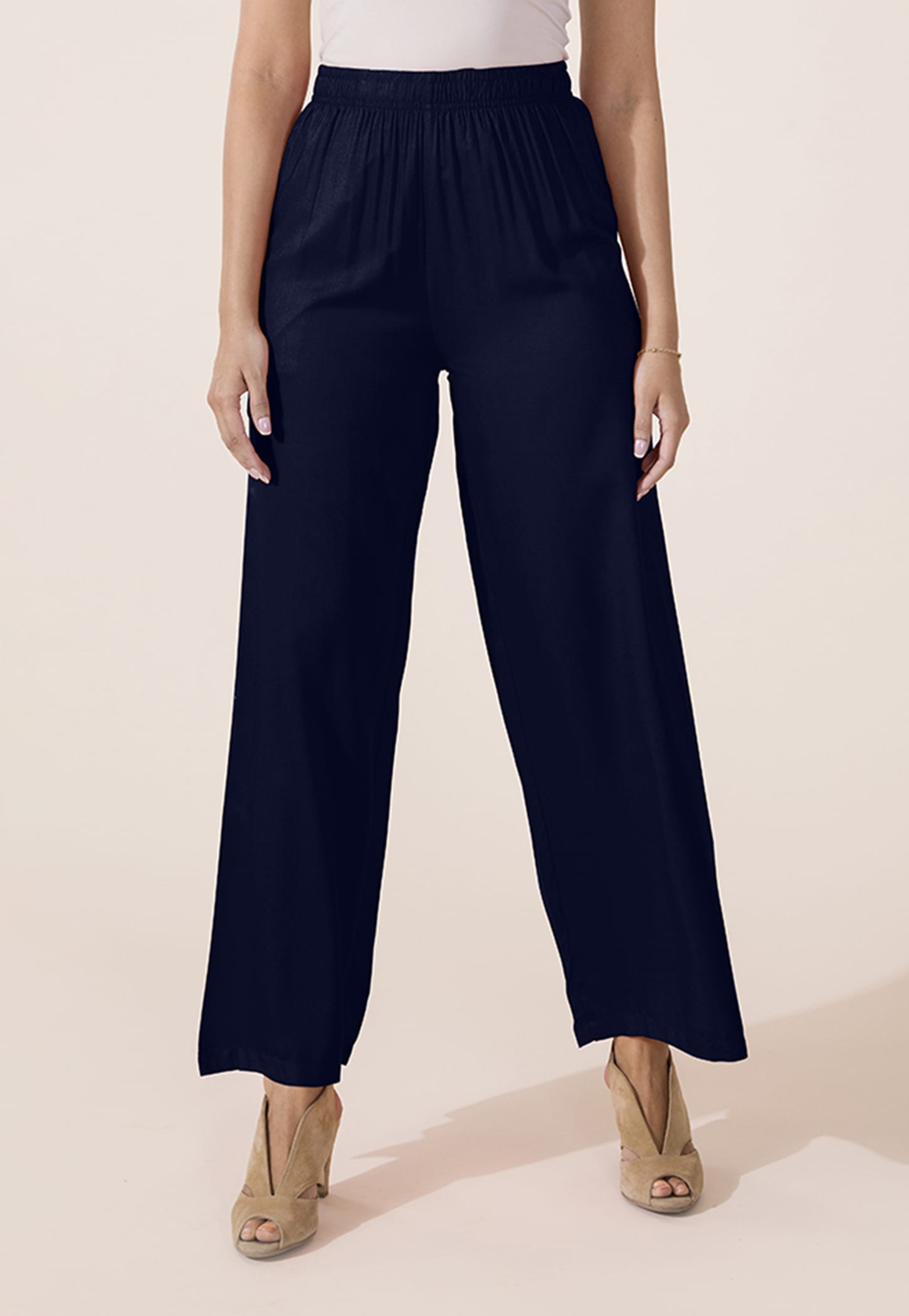 GO COLORS Women Solid Palazzos-picture-31