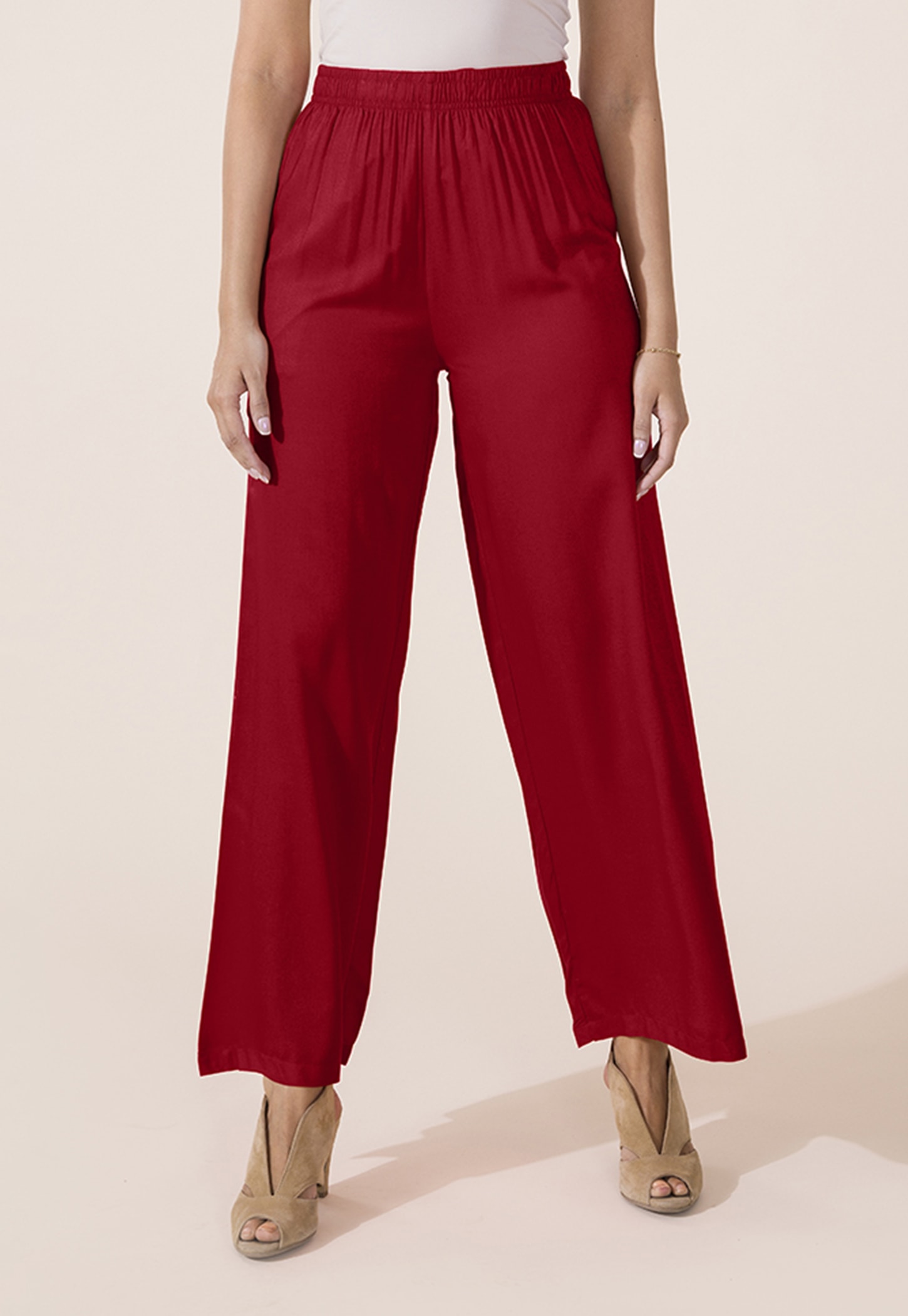 GO COLORS Women Solid Palazzos-picture-21