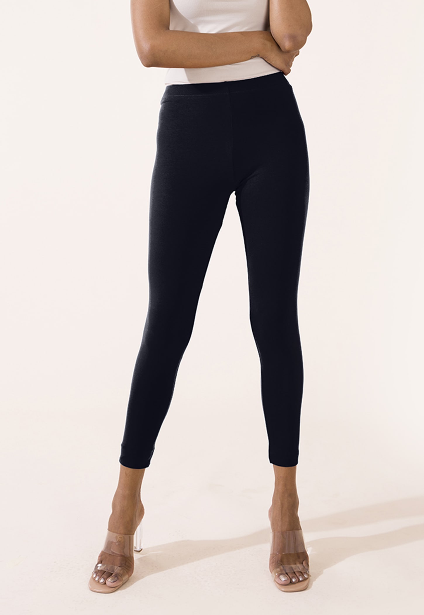 GO COLORS Women Solid Leggings-picture-20