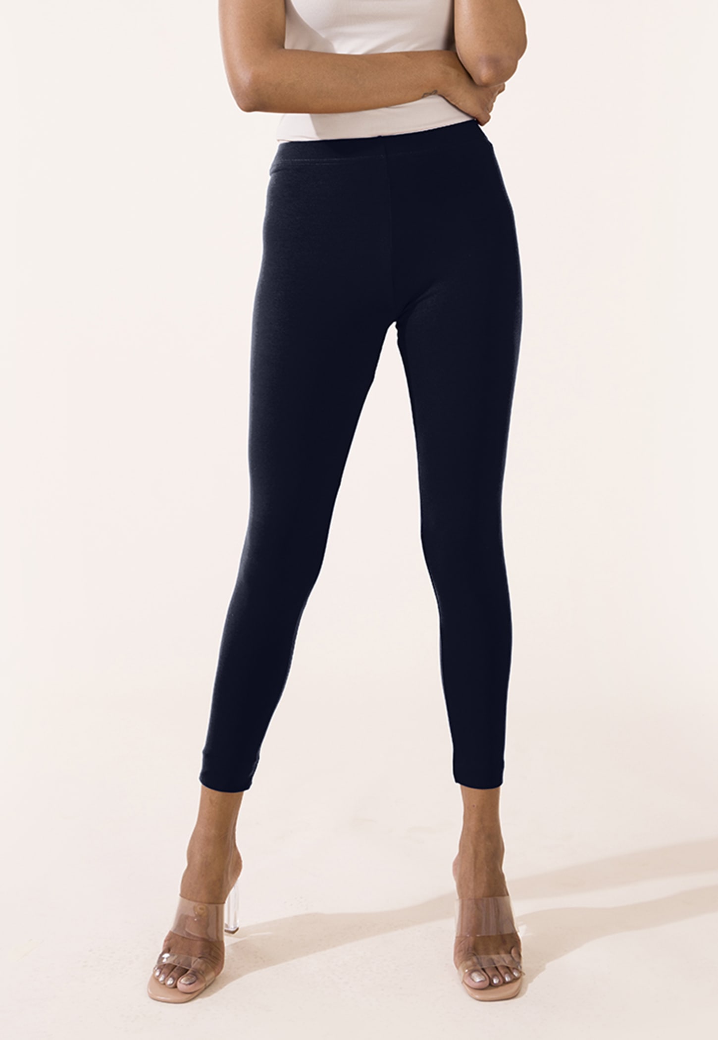 GO COLORS Women Solid Leggings-picture-21