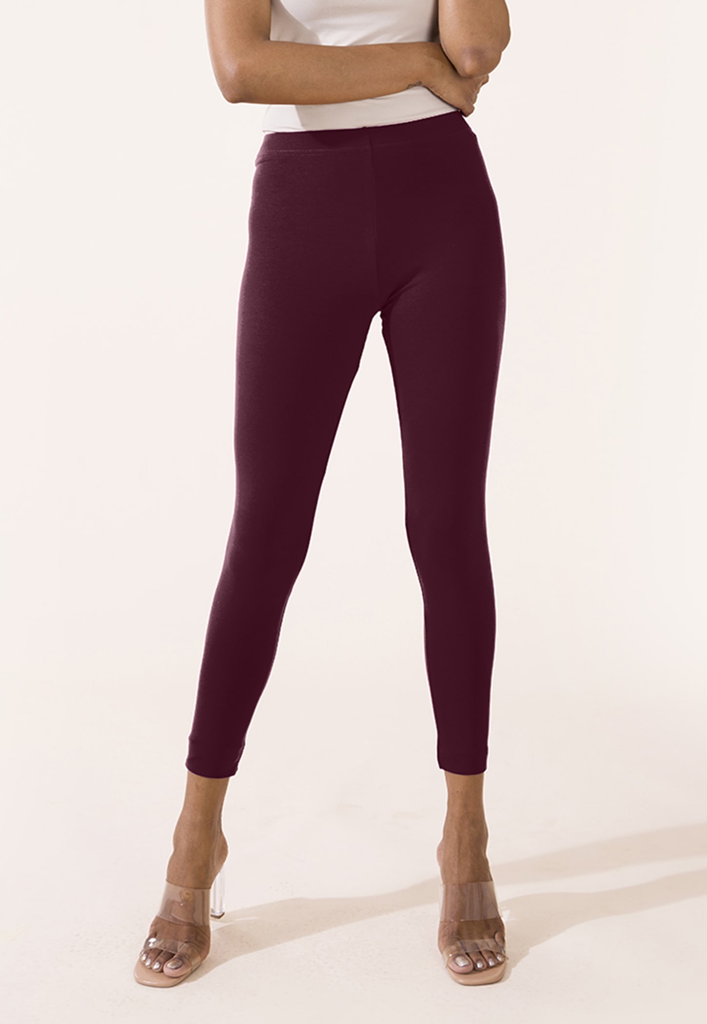 GO COLORS Women Solid Leggings-picture-34