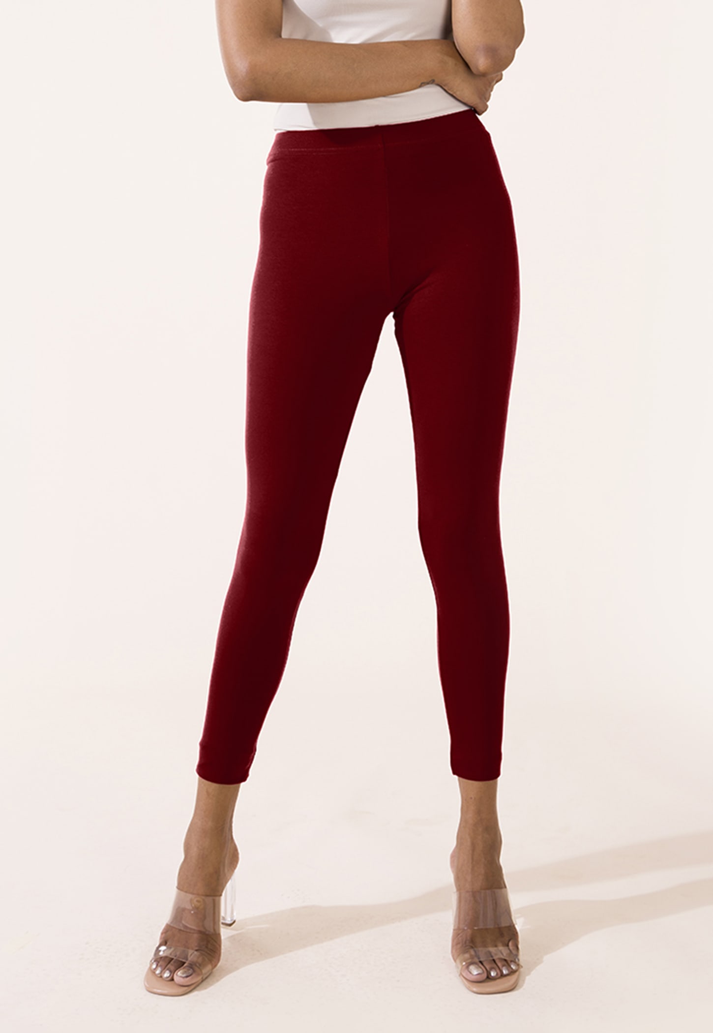 GO COLORS Women Solid Leggings-picture-47