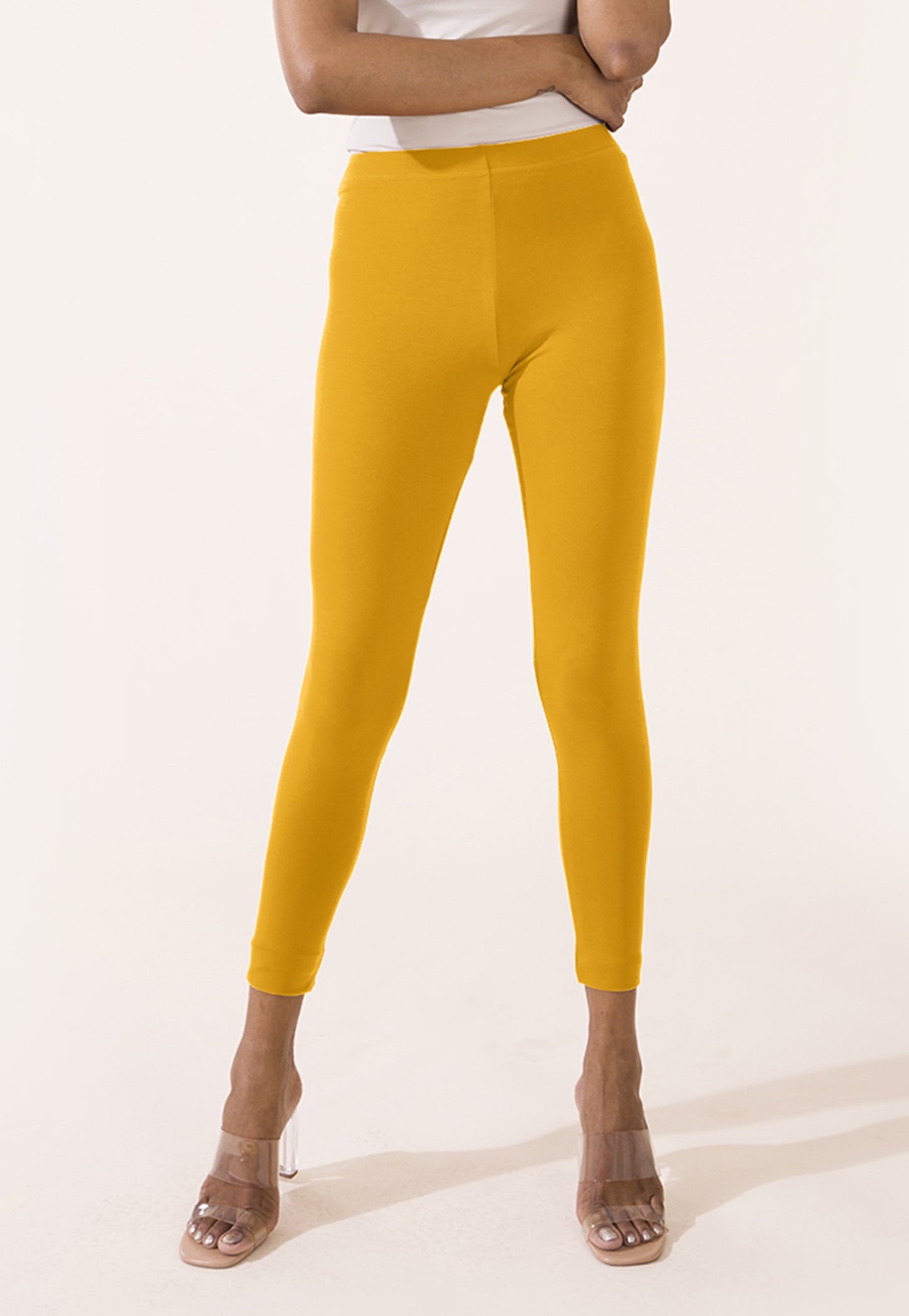 GO COLORS Women Solid Leggings-picture-42