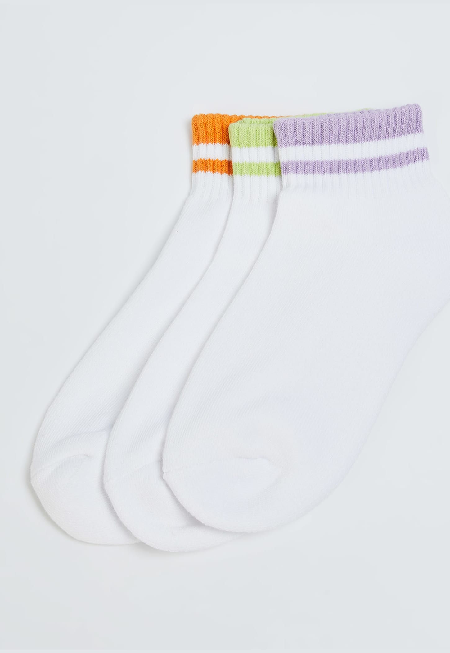 GINGER Women Striped Ankle Length Socks - Pack of 3-picture-23