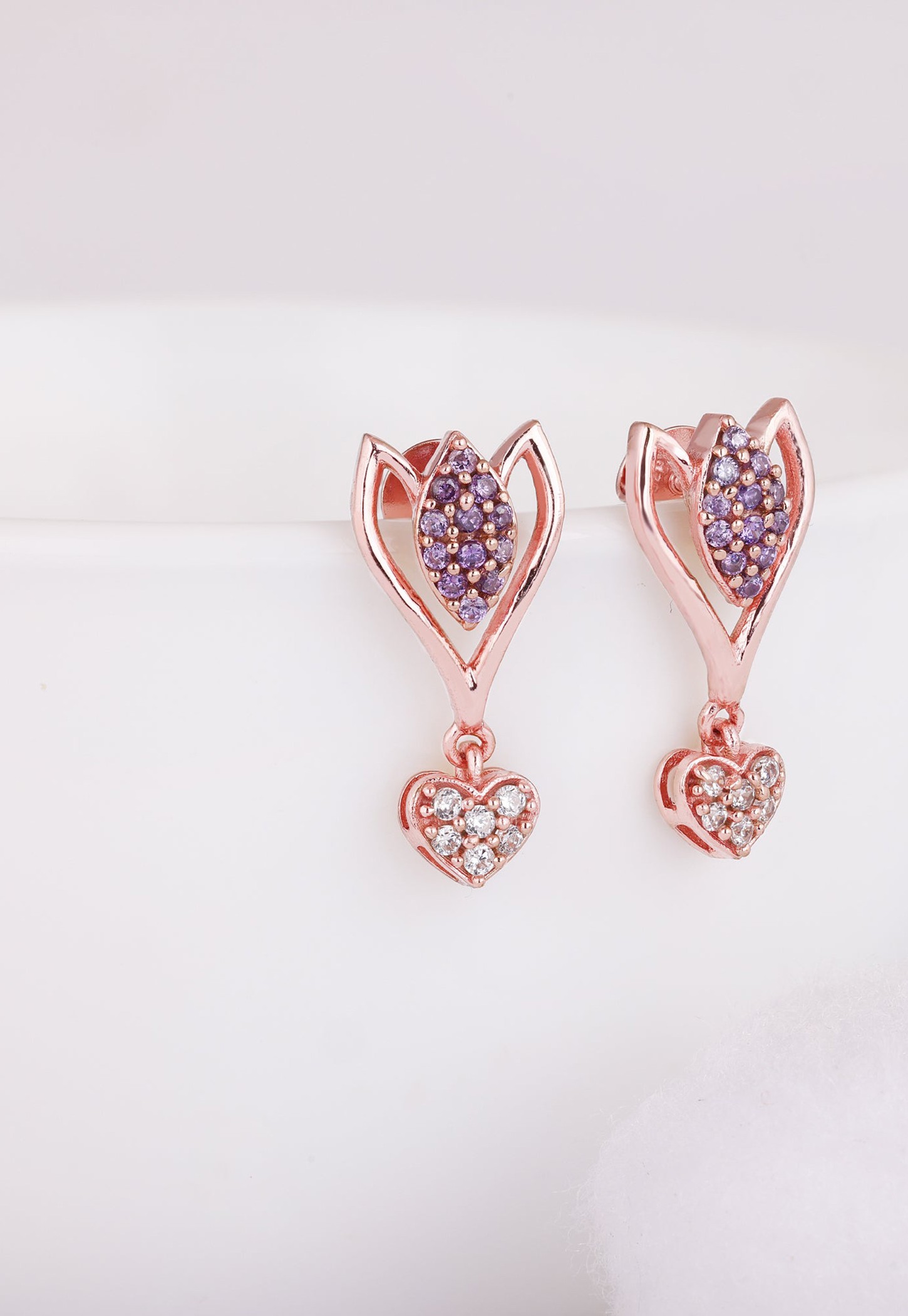 GIVA Blossoming Crocus Sterling Silver Drop Earrings-image-3