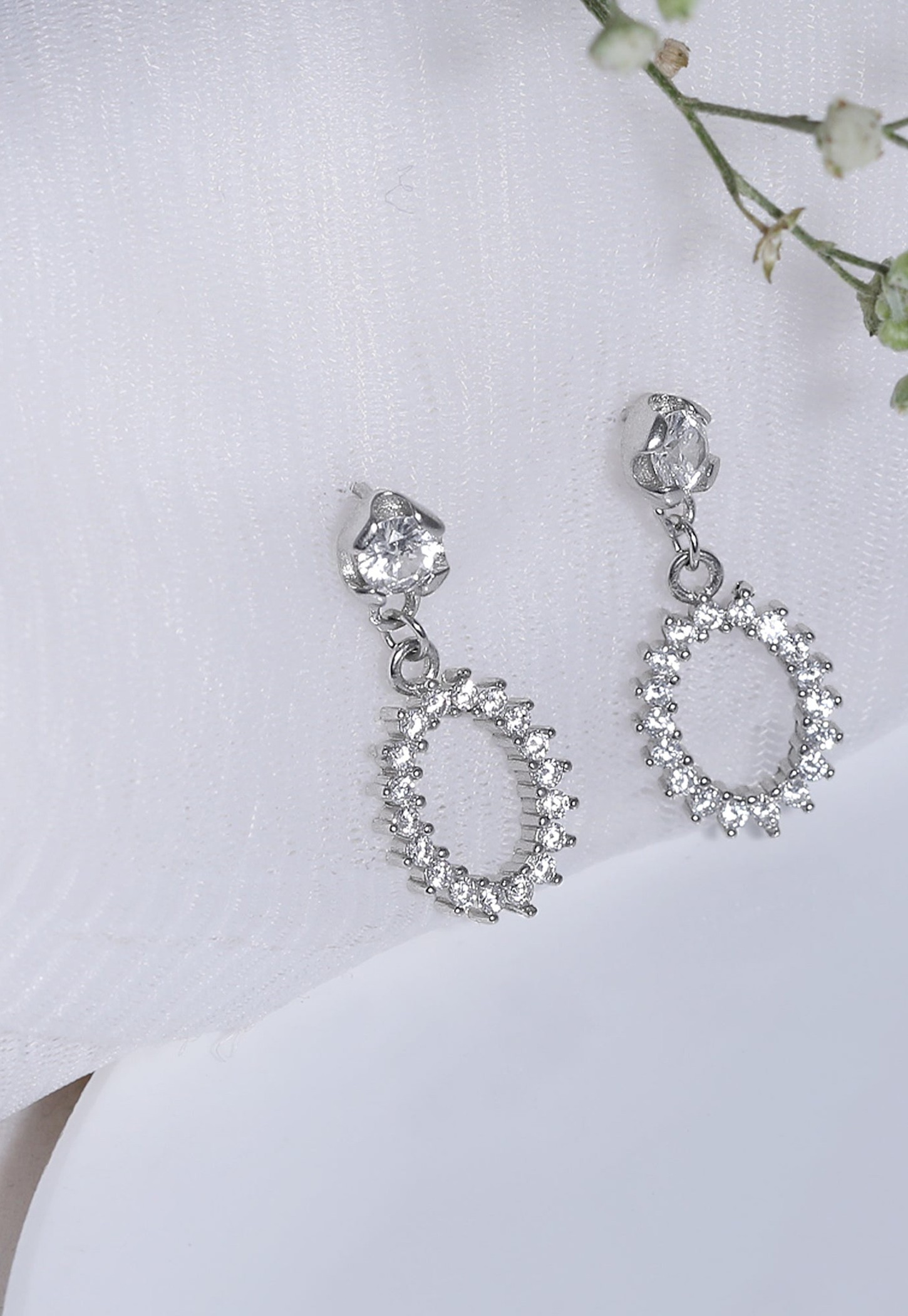 GIVA Sterling Silver Hollow Zircon Drop Earrings-picture-37