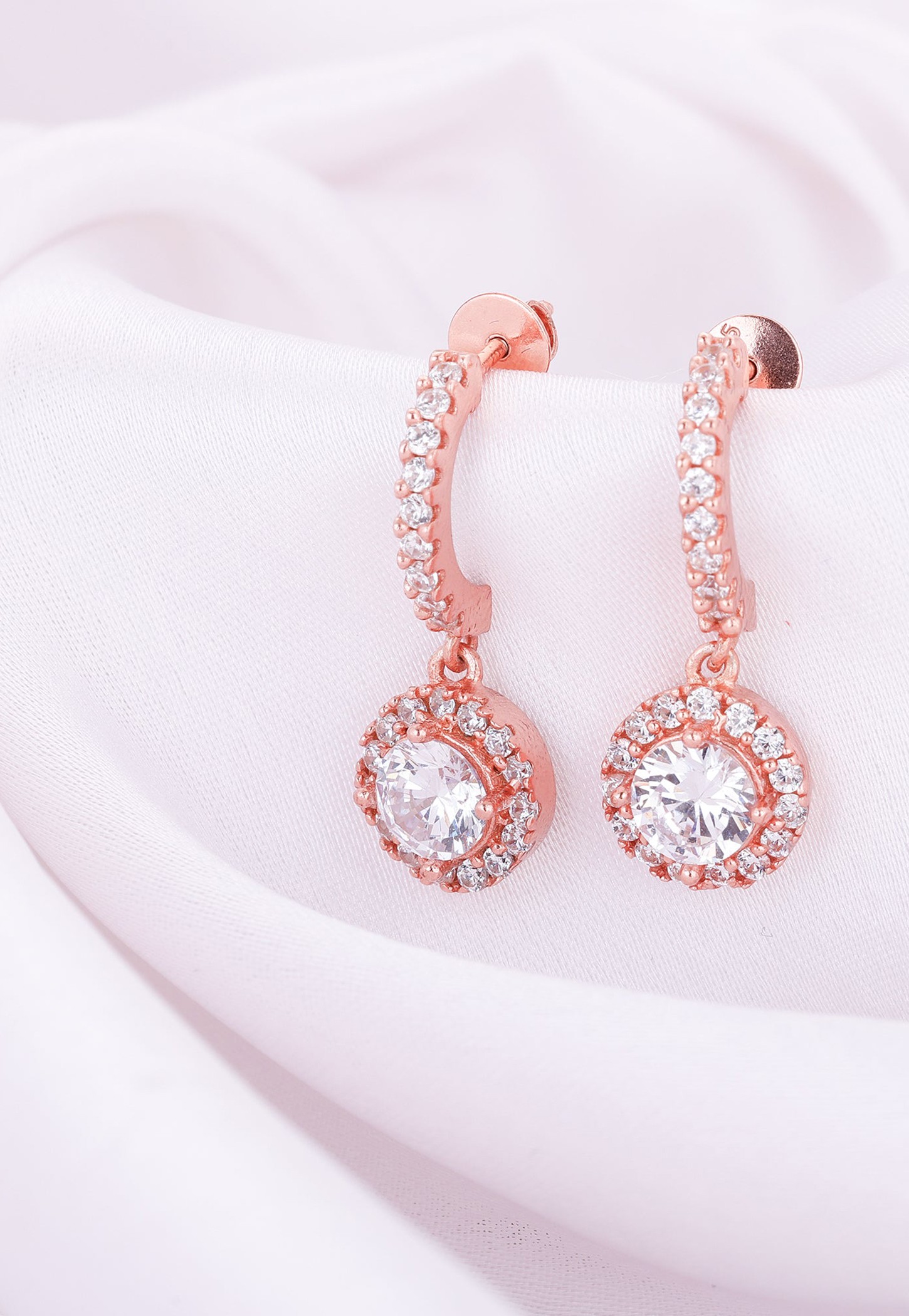 GIVA Sterling Silver Zircon Drizzle Drop Earrings-image-46