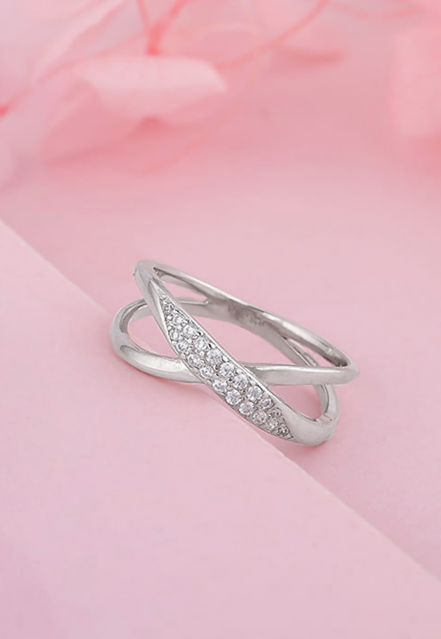 GIVA Sterling Silver Merging Orbits Finger Ring