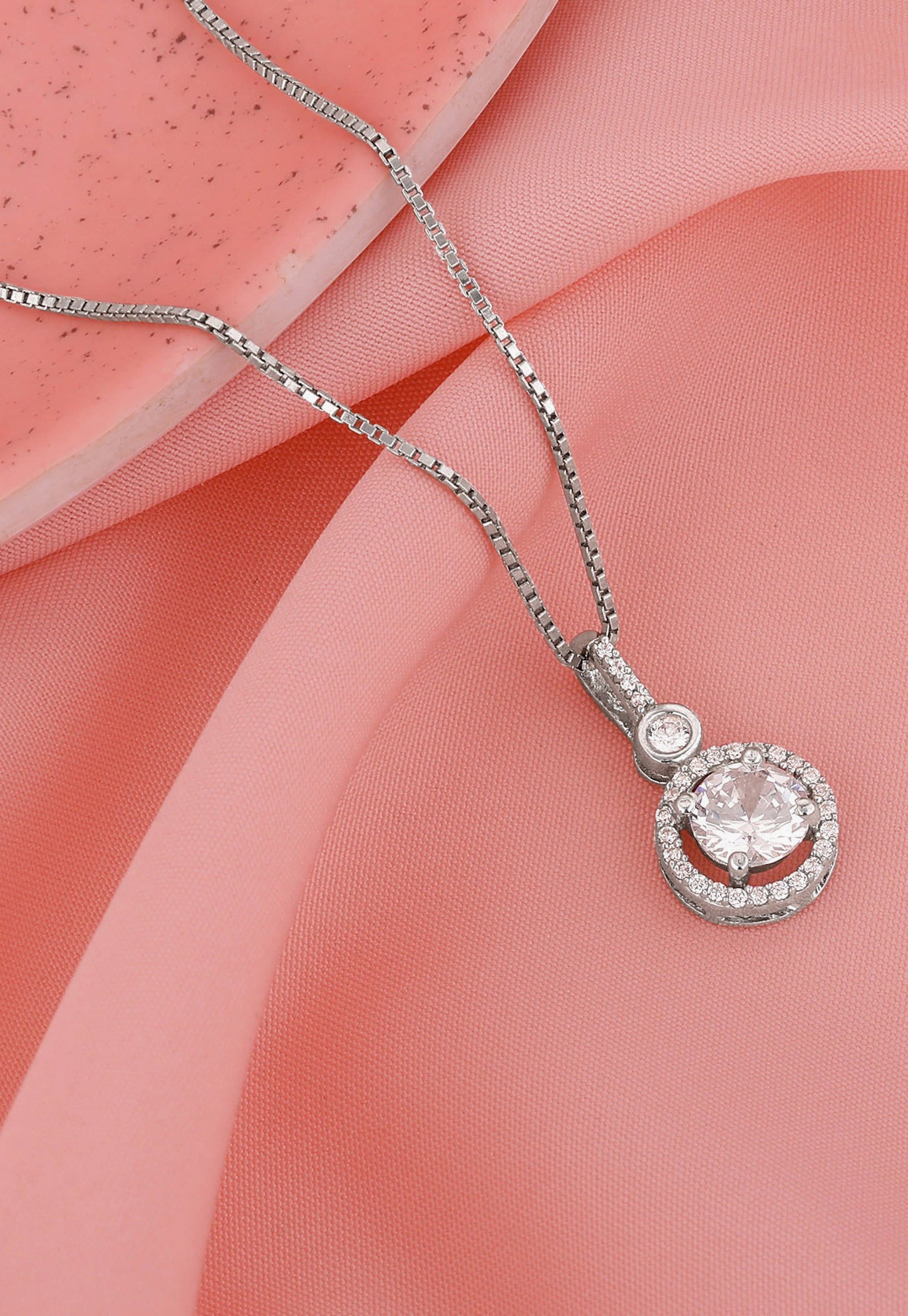 GIVA Sterling Silver Drizzle Drop Chain with Pendant-image-48