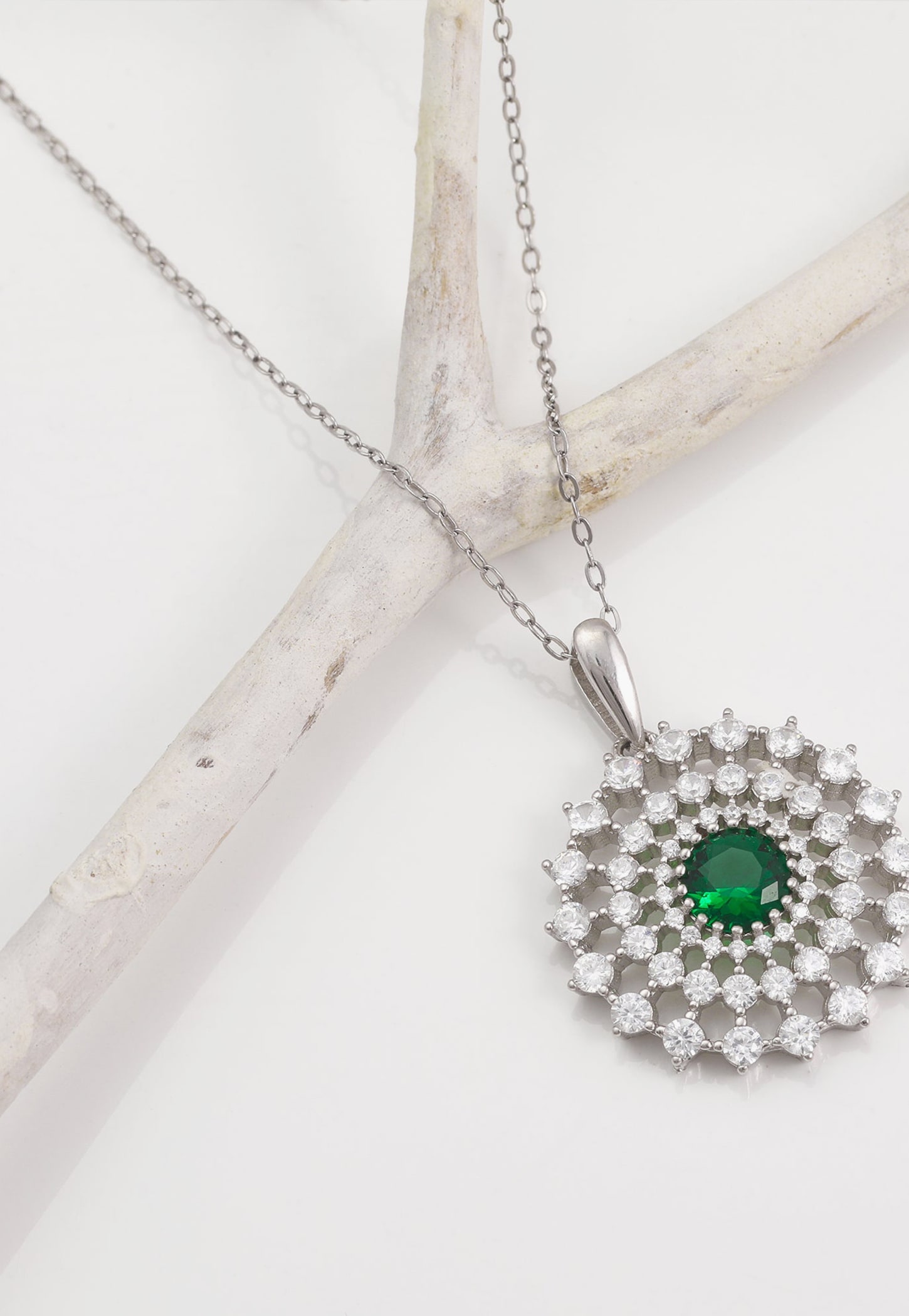 GIVA Sterling Silver Zircon Sunshine Pendant-image-30