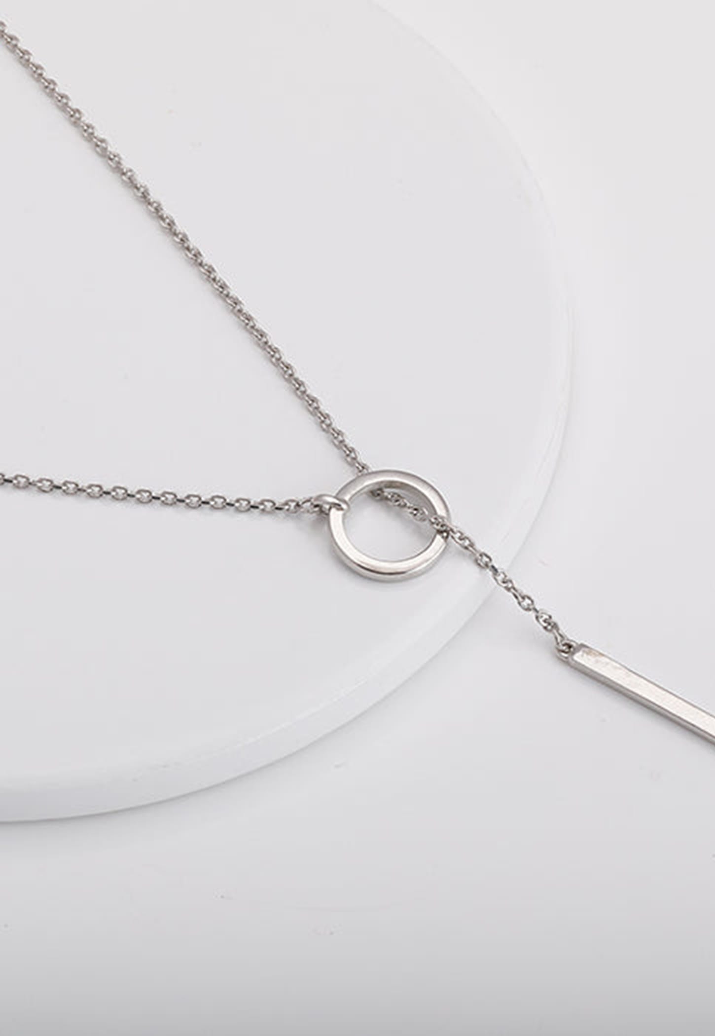 GIVA Sterling Silver Elegance Over All Pendant With Link Chain-picture-43