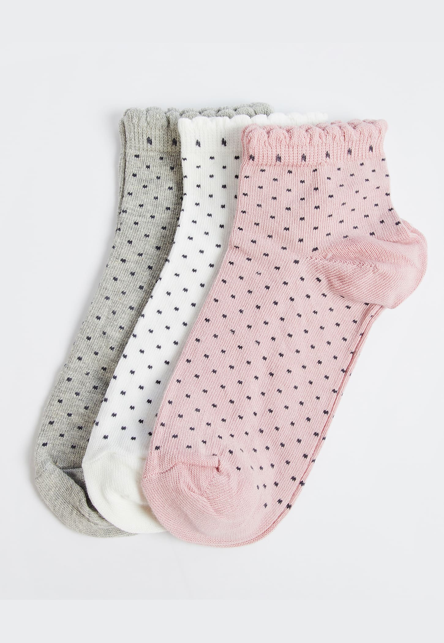 GINGER Women Polka Dot Printed Ankle Length Socks - Pack of 3-picture-30