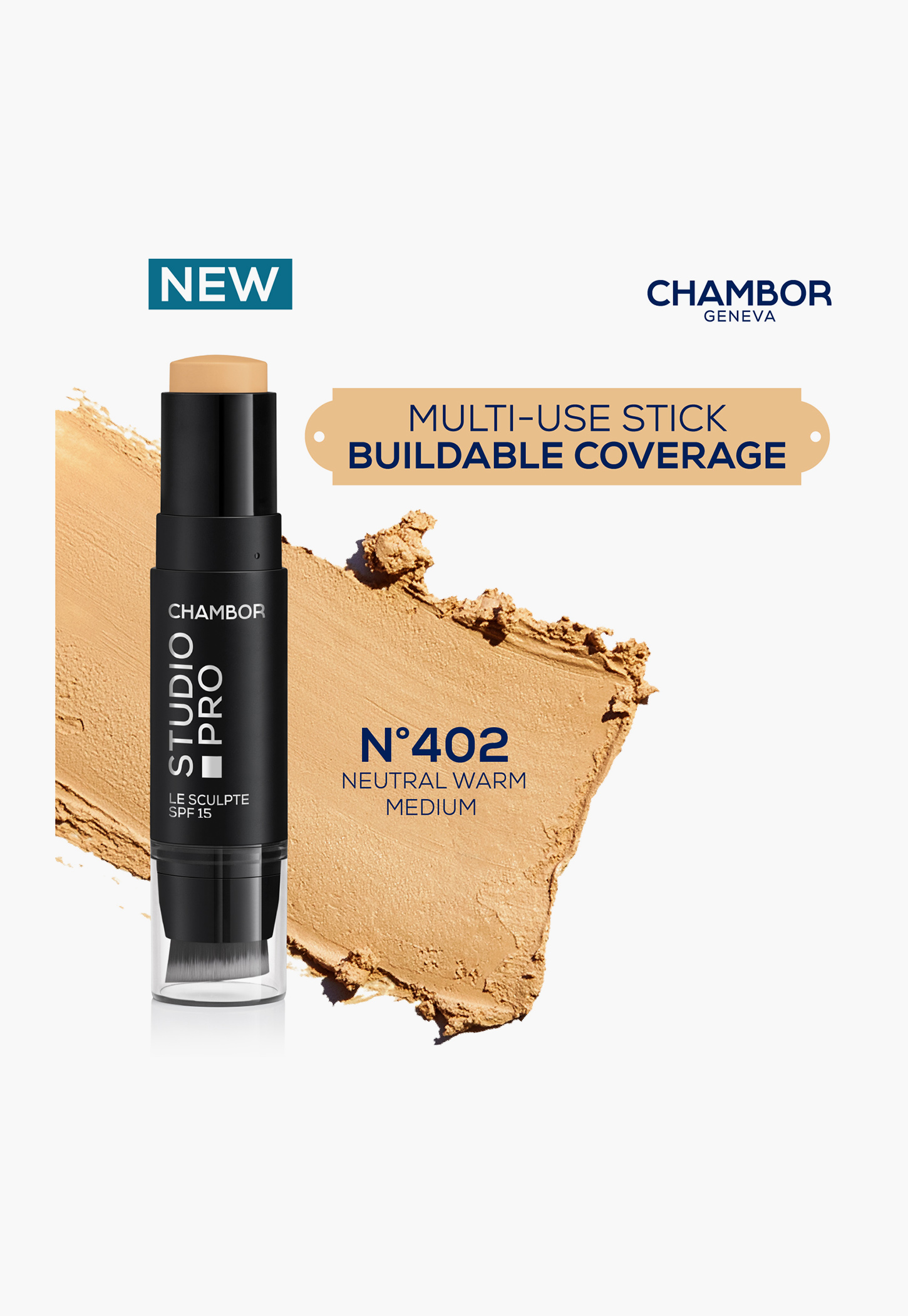 CHAMBOR Studio Pro Le Sculpte SPF 15 N402 Foundation - 10 g-picture-19