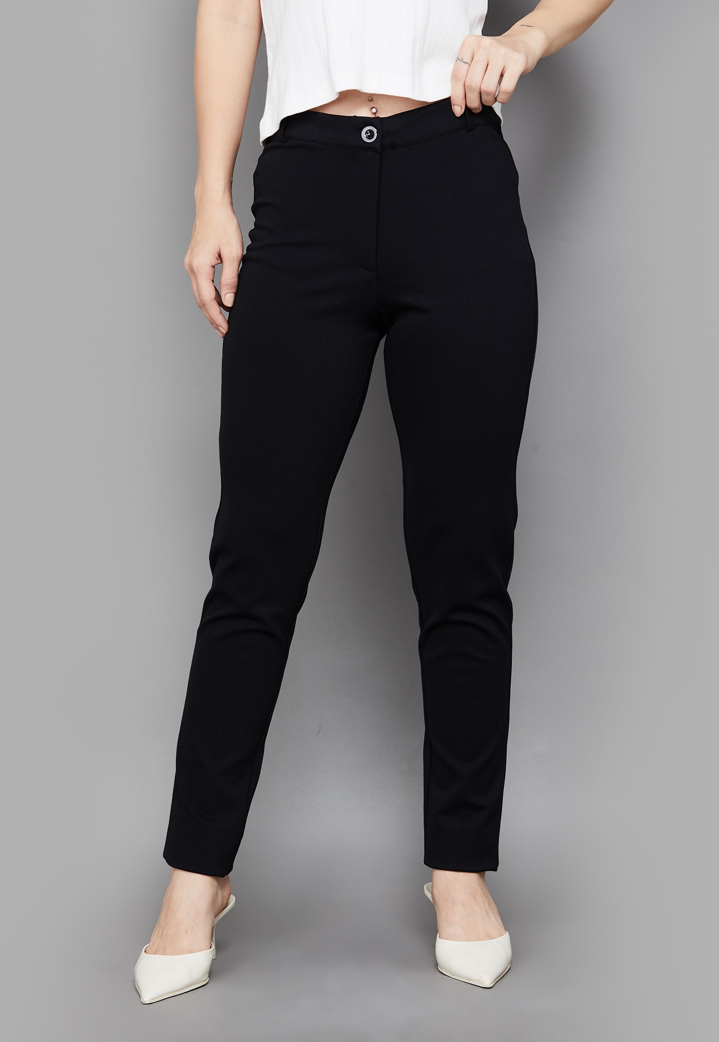 AND Solid Slim Fit Trousers-picture-30