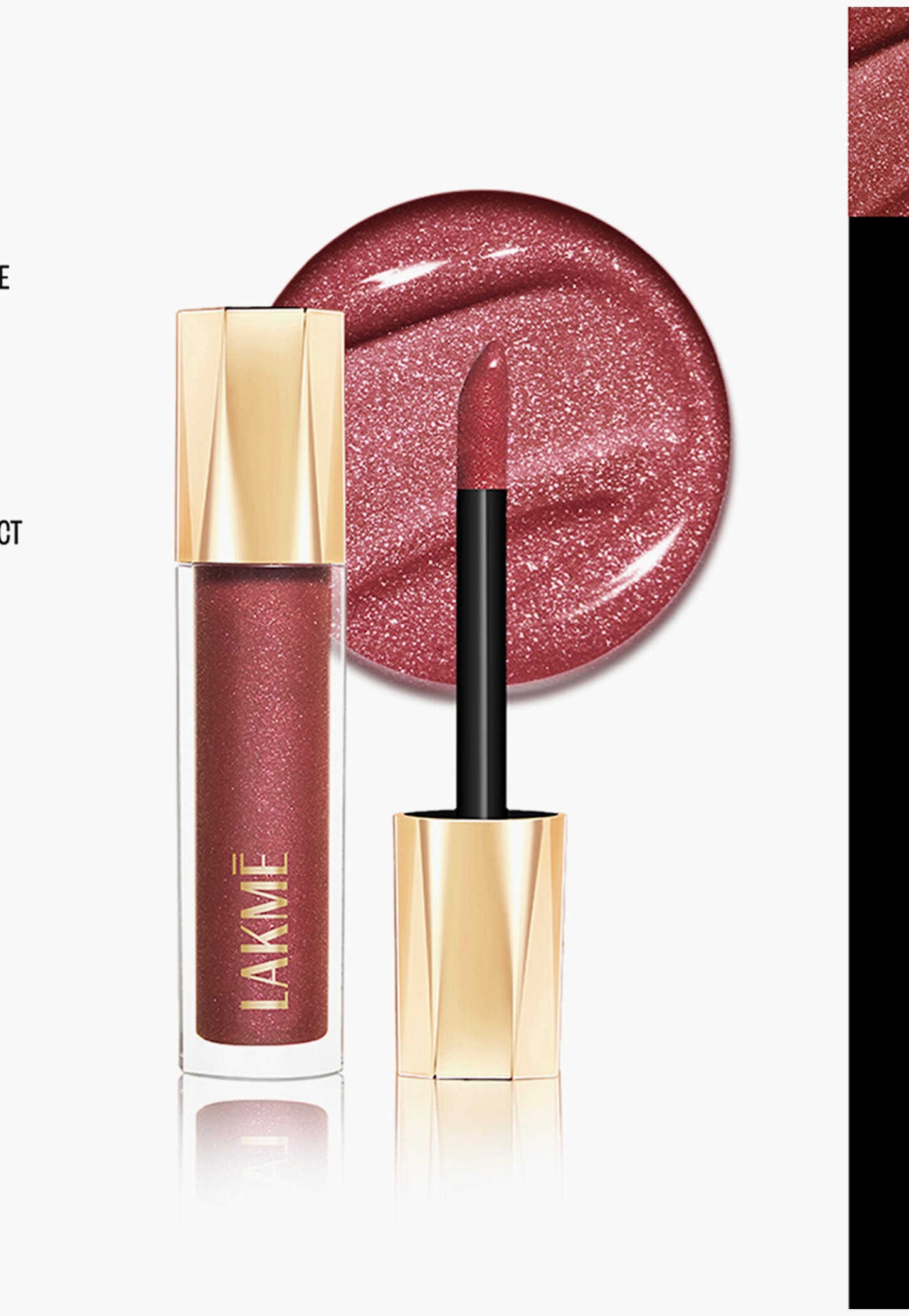 LAKME Glitterati Lip Glaze - 303 Caramel Drizzle - 5ml-picture-13