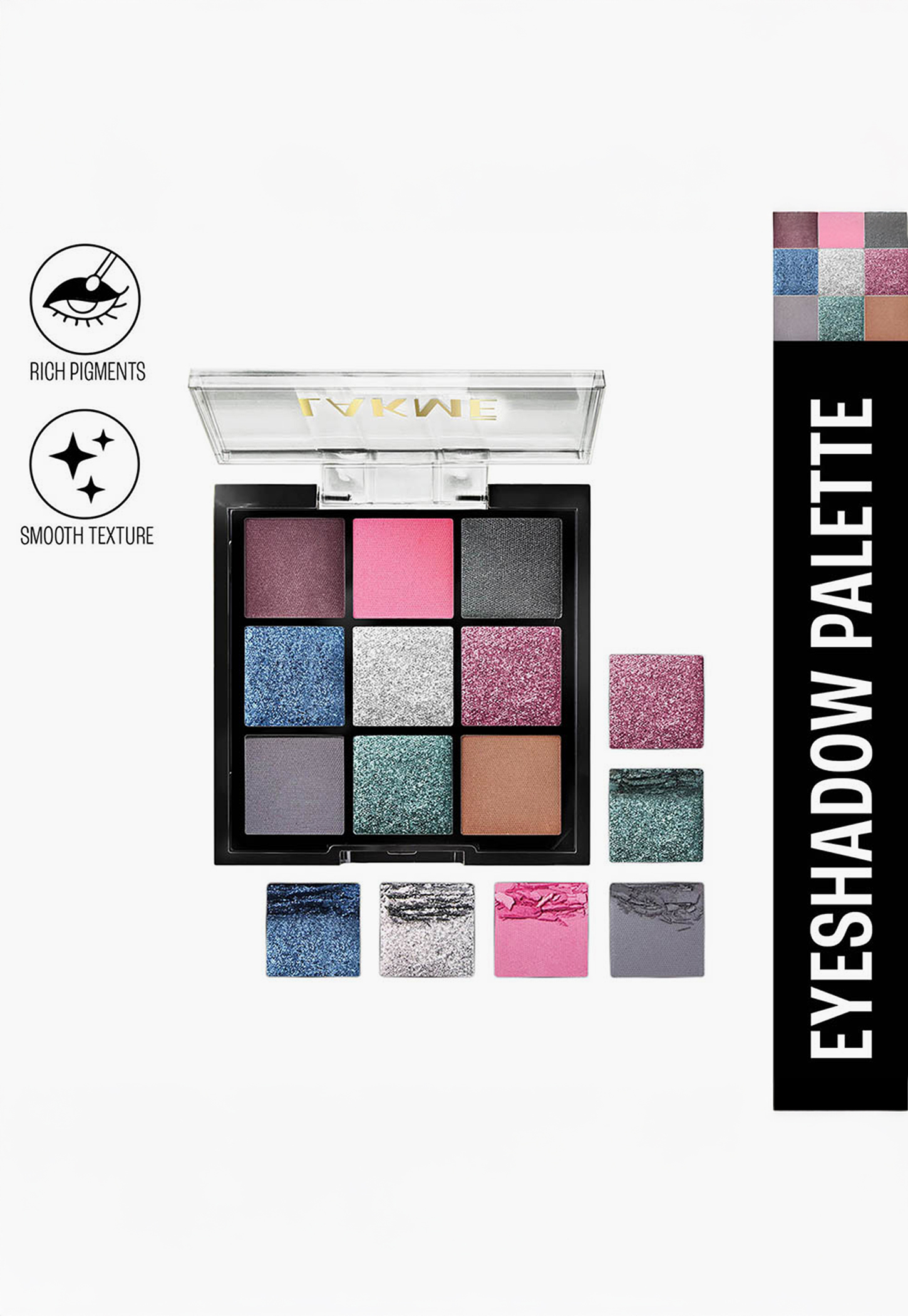LAKME Ultimte Glam Eyeshadow - Shimmer & Smoke - 11.7g-picture-28