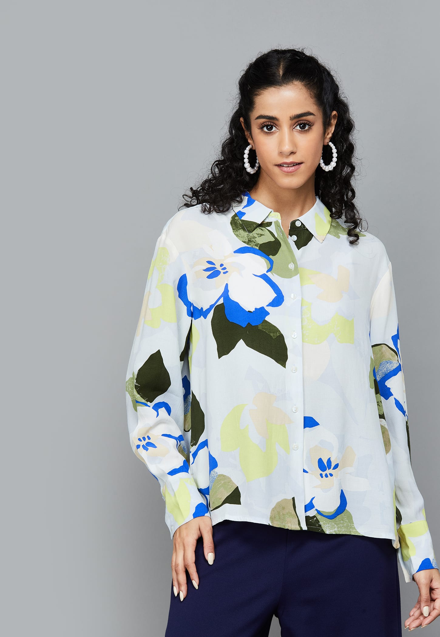 VERO MODA Abstract Printed Full Sleeves Shirt-image-9