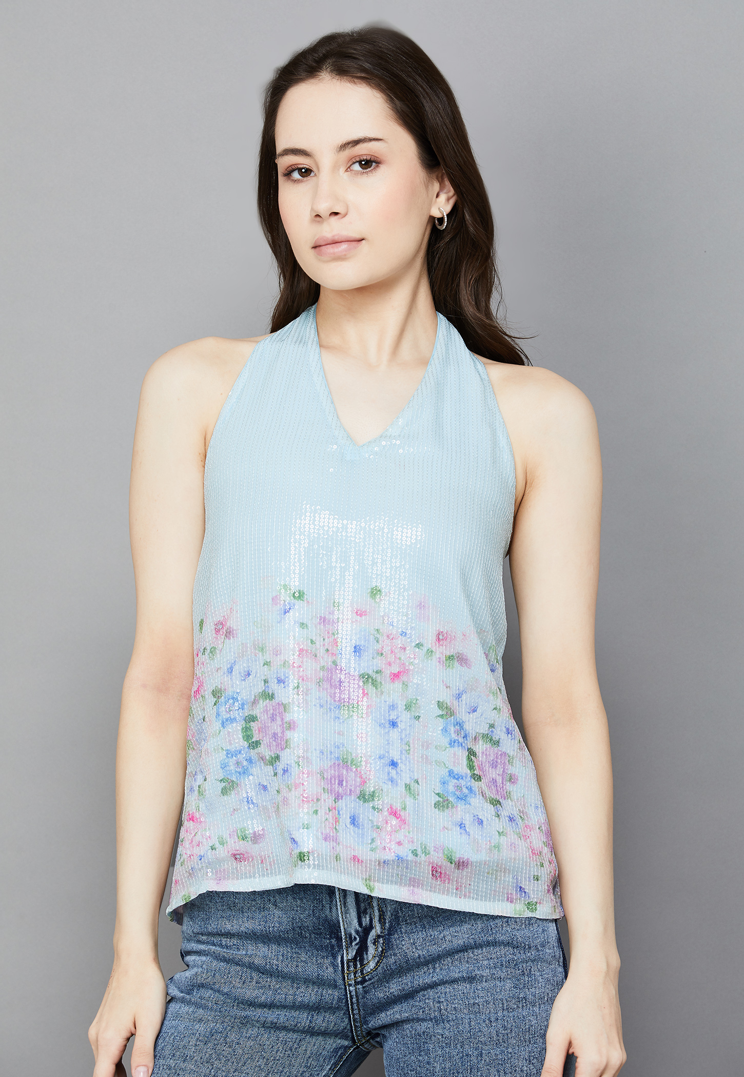 AND Halter Neck Floral Print Top-picture-21