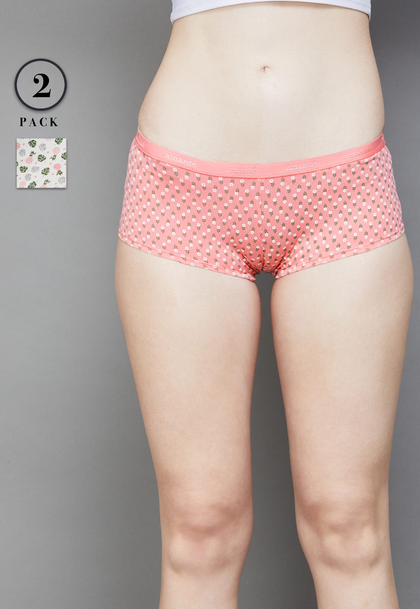 AMANTE Assorted Boyshorts Panties - Pack of 2-image-18