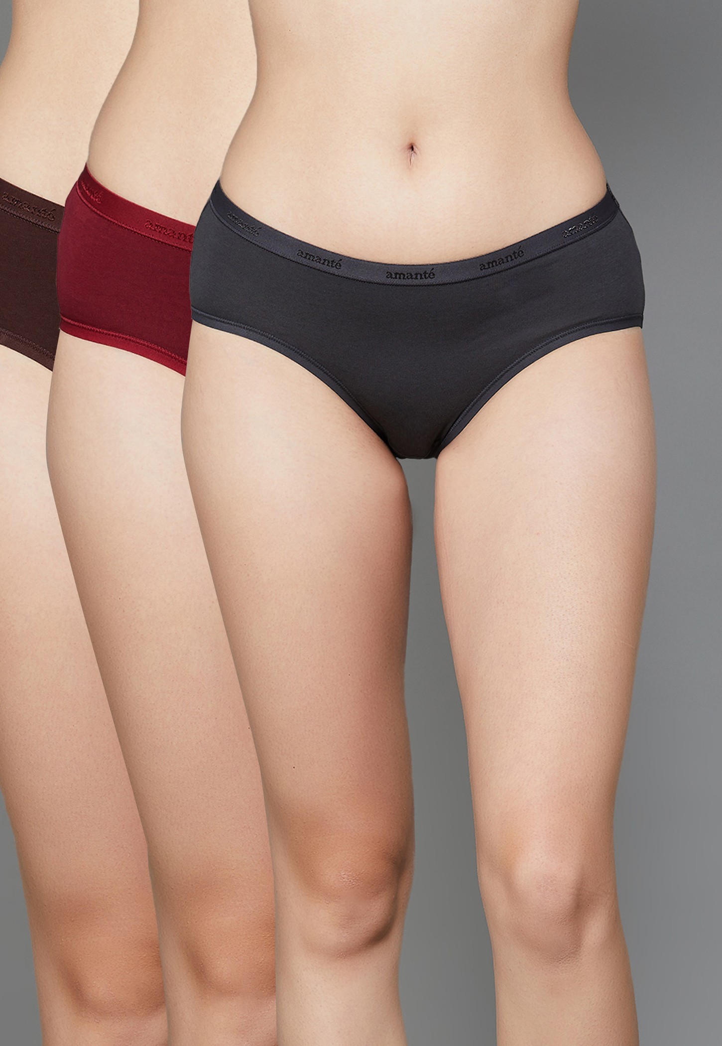 AMANTE Solid Hipster Panties-image-33