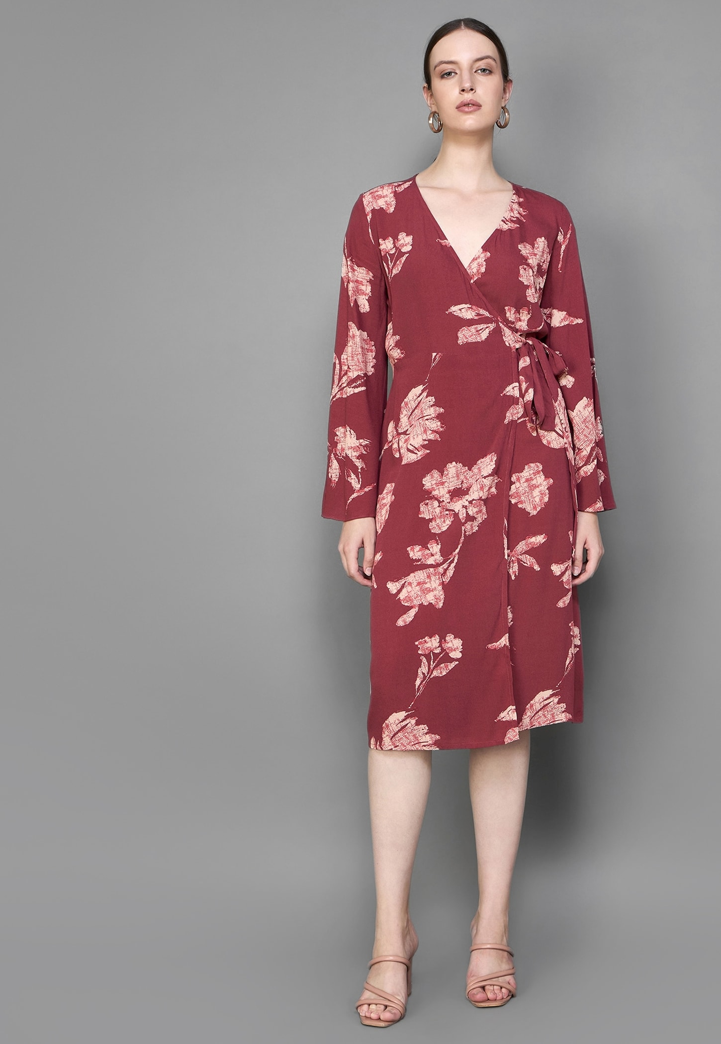 AND Floral Print Wrap Dress-image-11