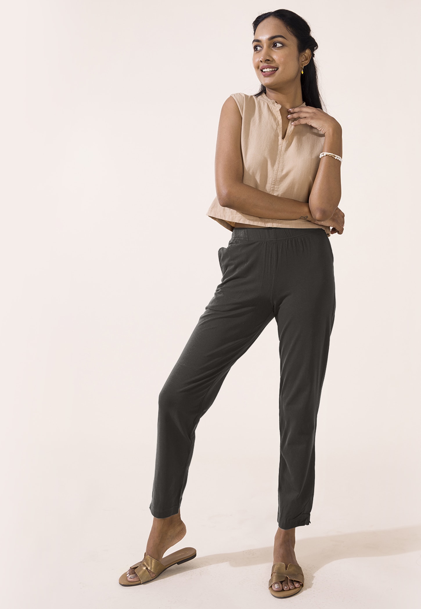 GO COLORS Solid Straight Pants-picture-13
