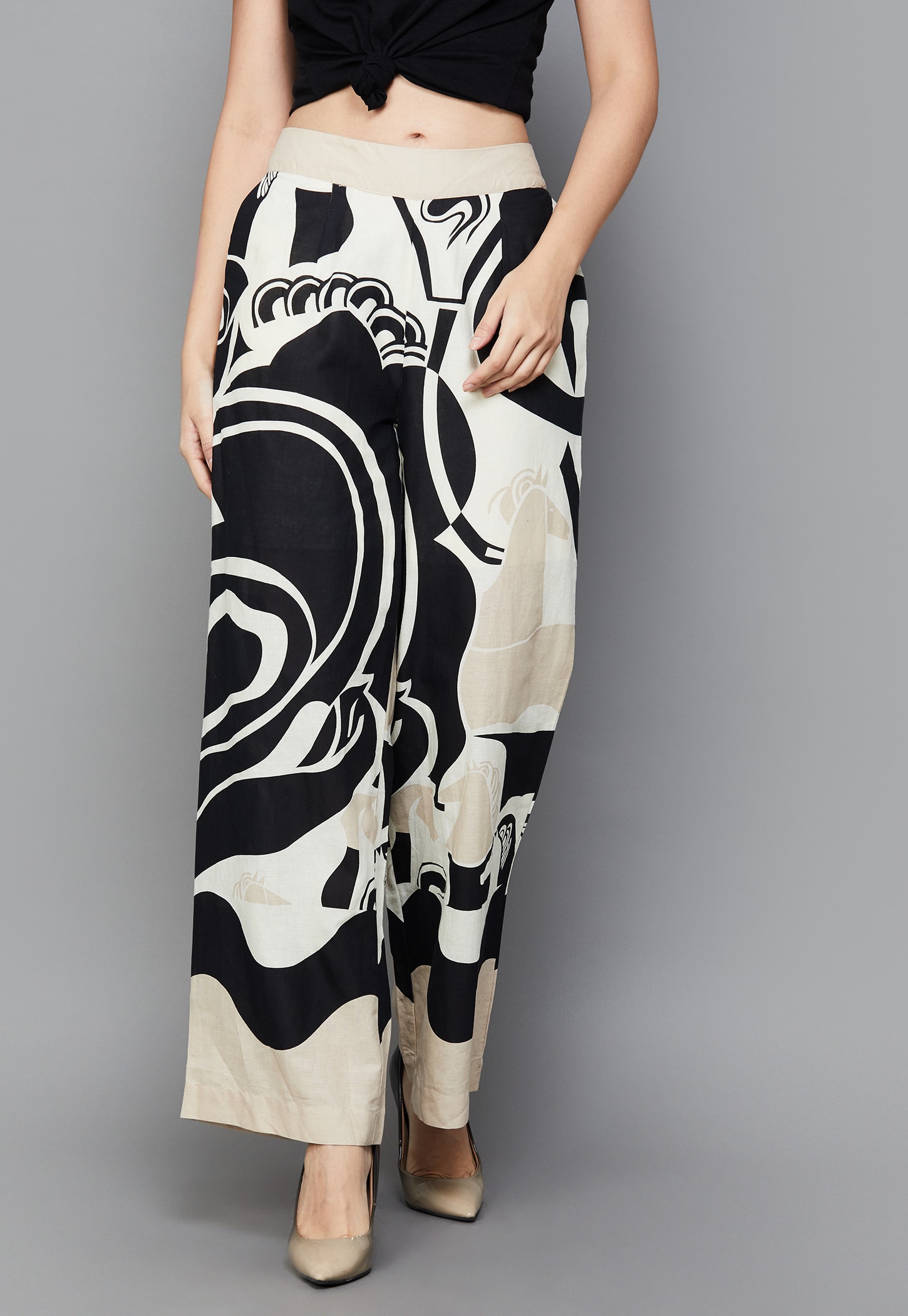 VERO MODA Printed Wide Leg Trousers-picture-31
