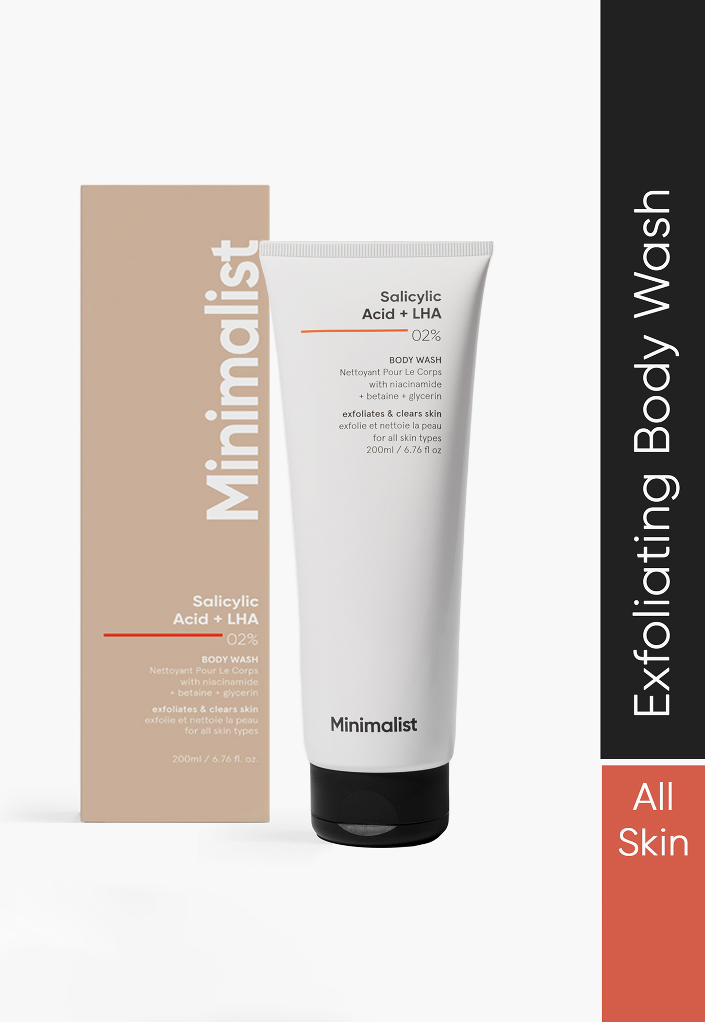 MINIMALIST Salicylic Acid & LHA Exfoliating Body Wash - 200ml-image-36