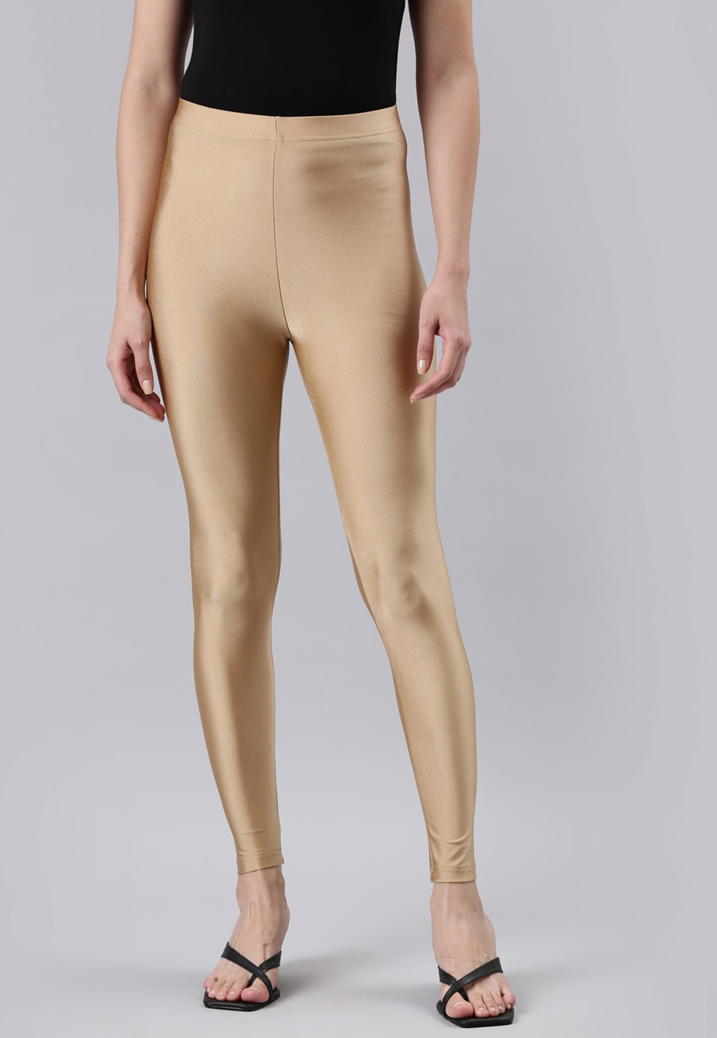 GO COLORS Solid Ankle-Length Leggings-picture-14