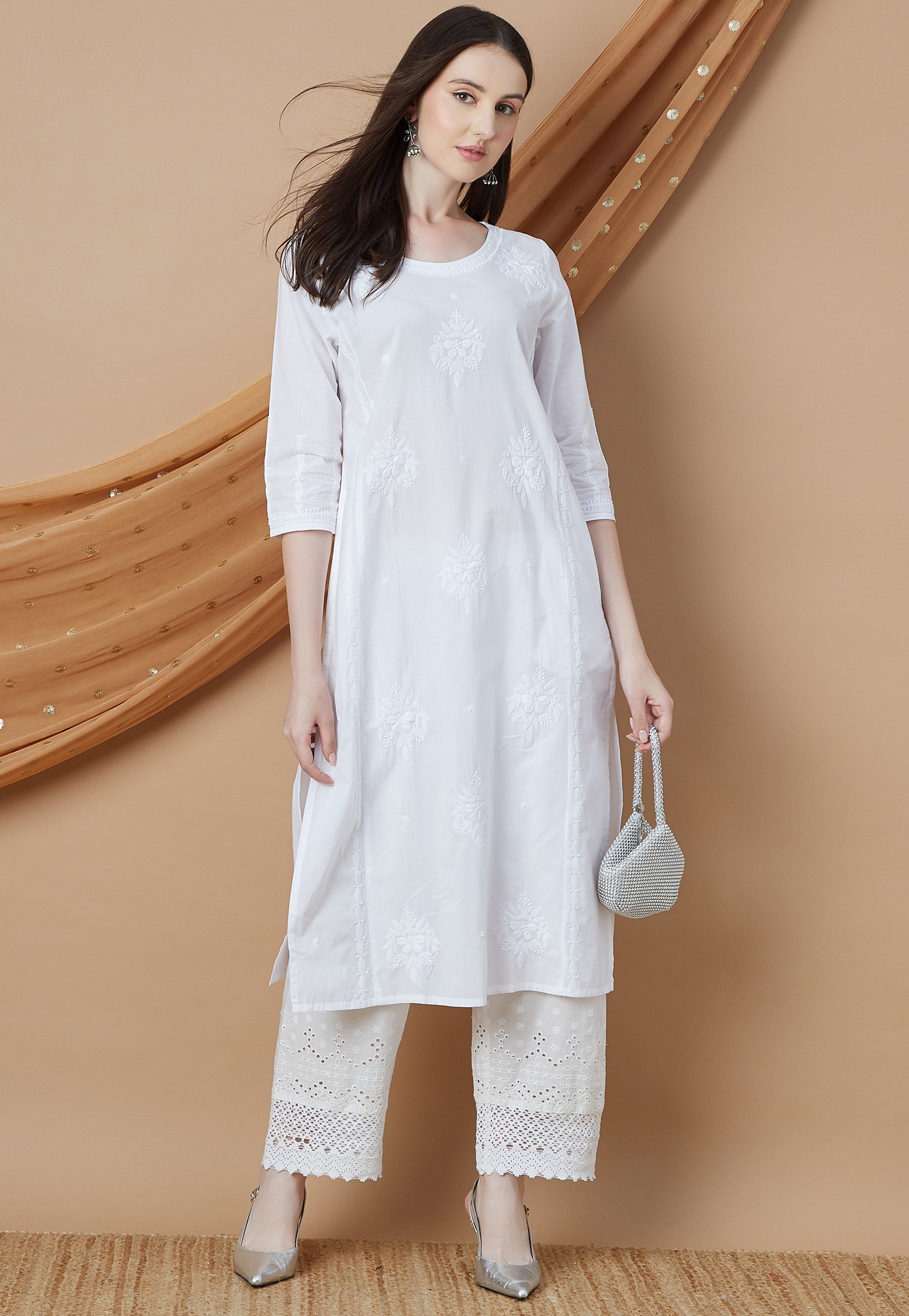MELANGE Embroidered Straight Kurta-image-19