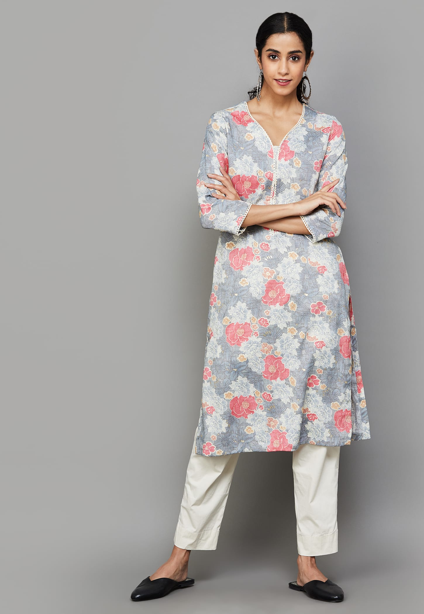 RANGRITI Floral Print Straight Kurta-picture-10