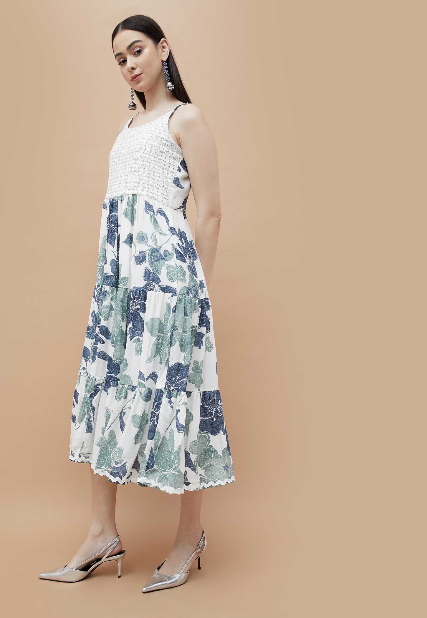 COLOUR ME Floral Print A-Line Dress-picture-33