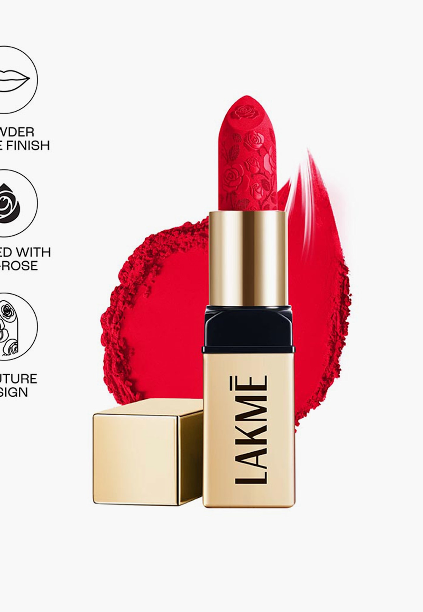 LAKME Rouge Bloom Powder Matte Bullet Lipstick - 207 Cherry Blossom - 4gm-picture-17