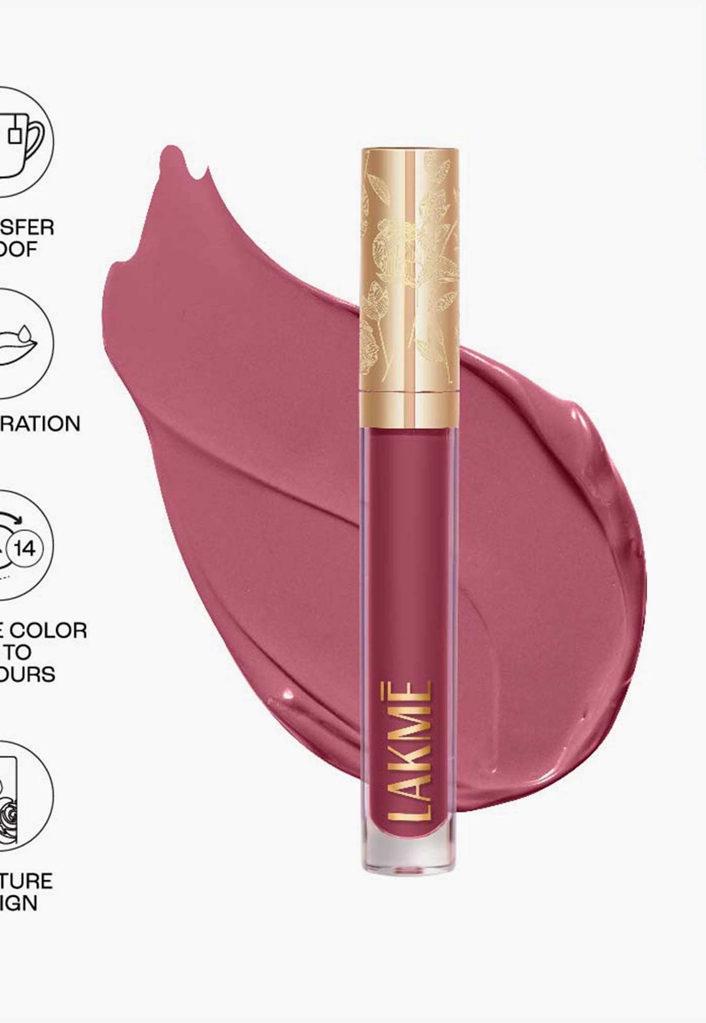 LAKME Rouge Bloom Matte Lip Liquid - 204 Blushing Bae - 3.5ml-image-26