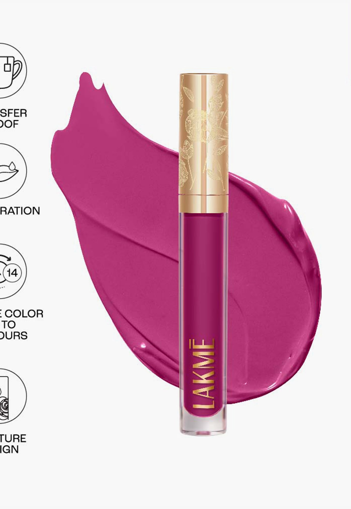 LAKME Rouge Bloom Matte Lip Liquid - 501 Iconic Iris - 3.5ml-picture-51