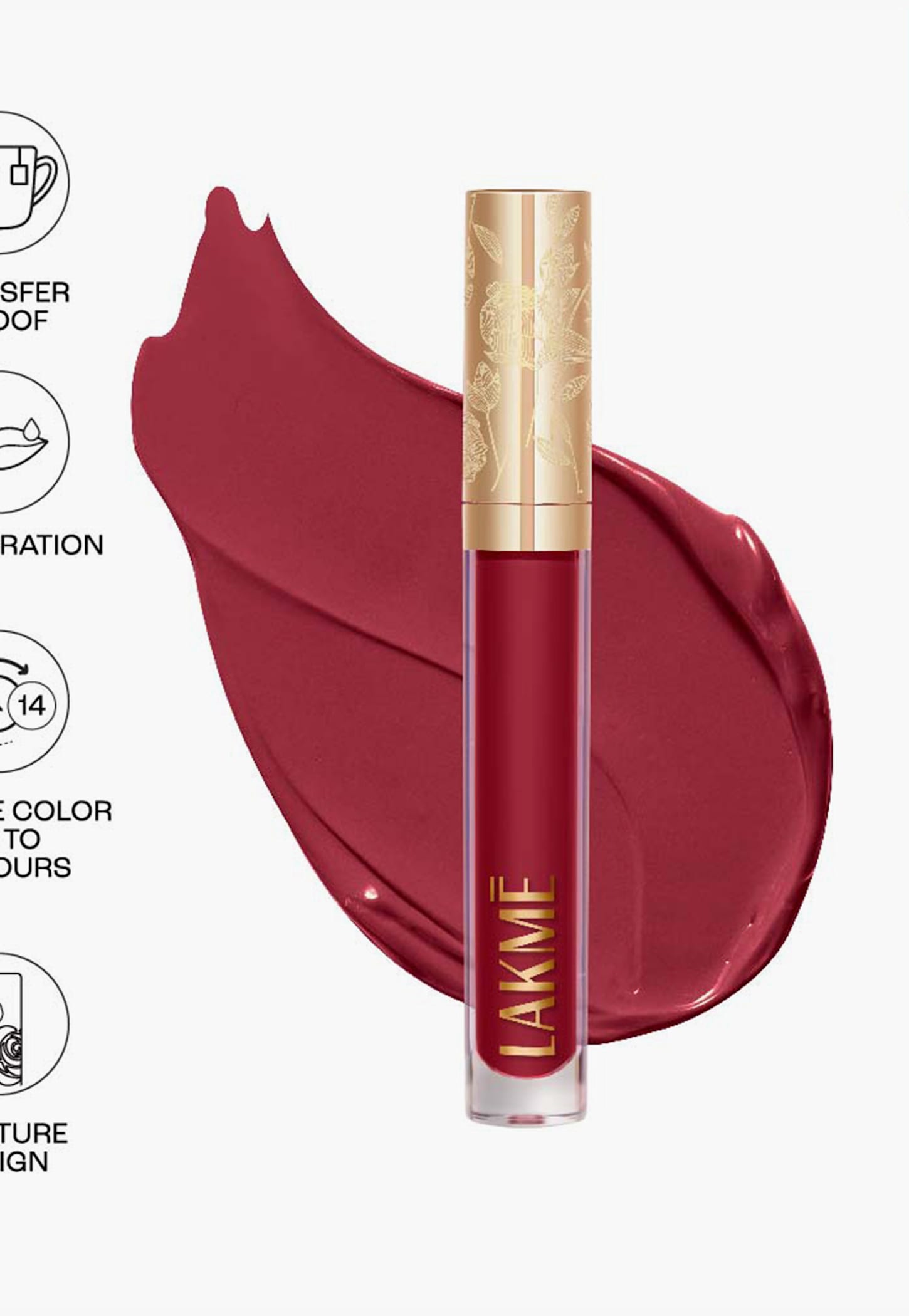 Lakme Rouge Bloom Matte Lip Liquid - Regal Rose 102 - 3.5ml-picture-45
