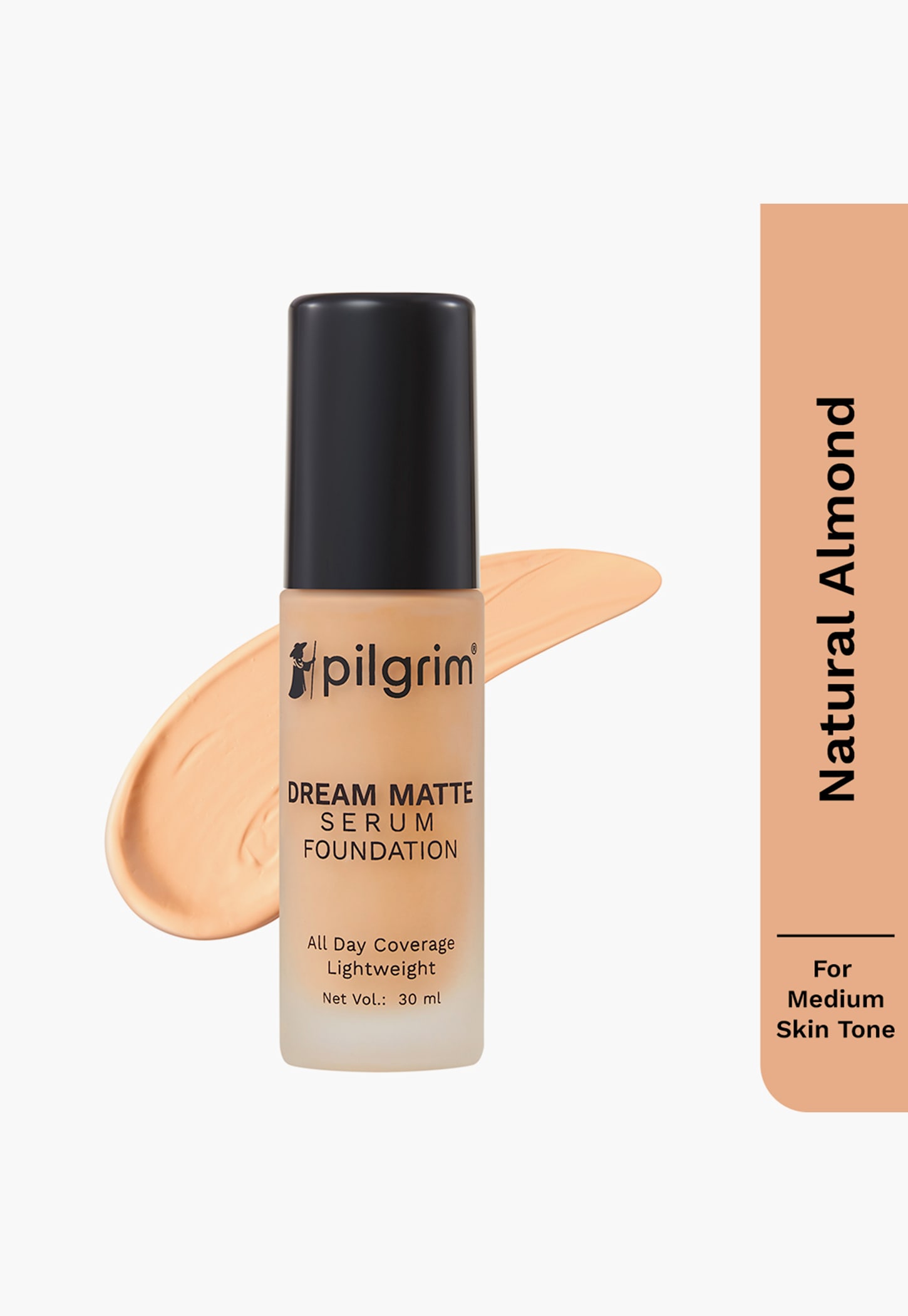 PILGRIM Dream Matte Serum Foundation - Natural Almond - 30ml-picture-18