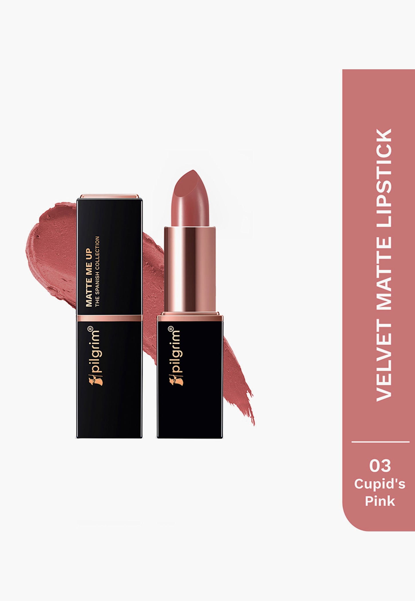 PILGRIM Velvet Matte Lipstick - Cupids Pink - 4.2g-image-7