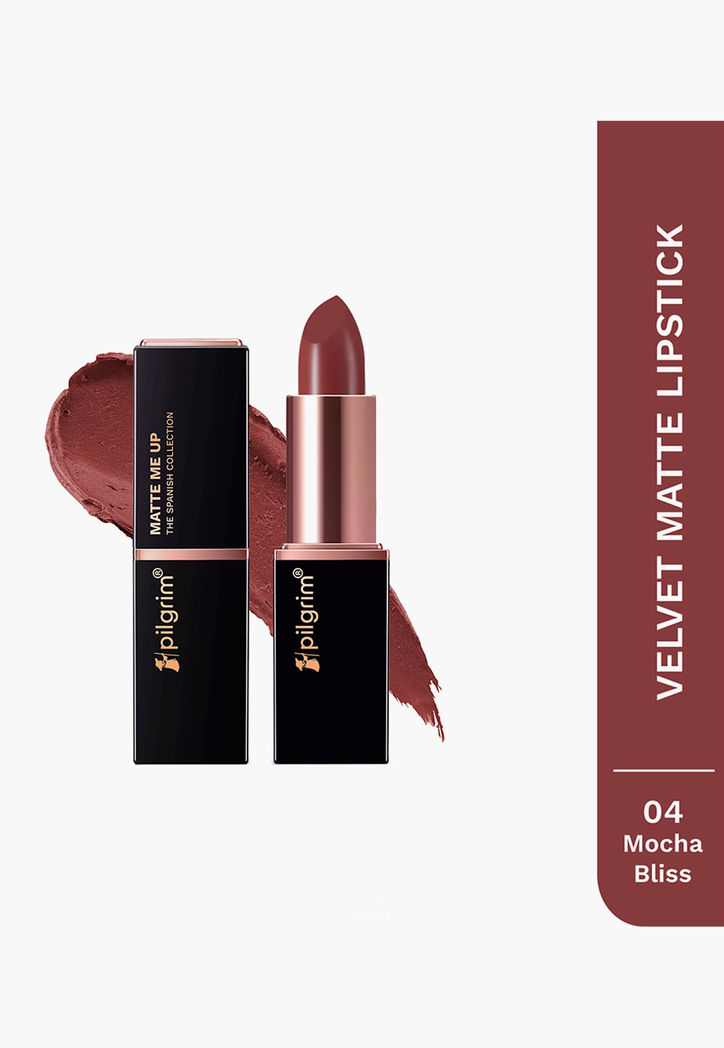 PILGRIM Velvet Matte Lipstick - Mocha Bliss - 4.2g-picture-31