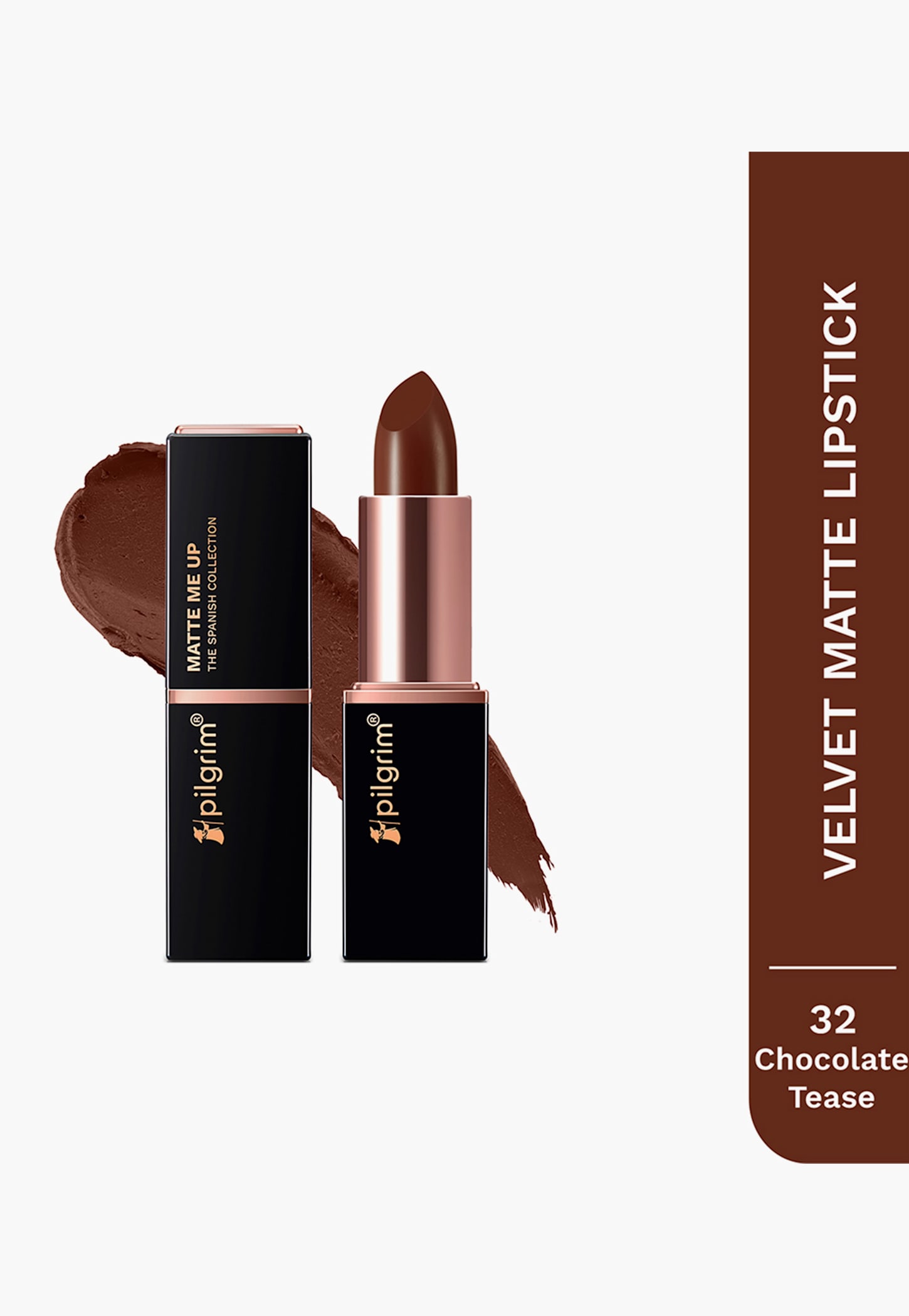 PILGRIM Matte Me Up The Spanish Collection Bullet Lipstick- Chocolate Tease - 4.2gm-picture-29