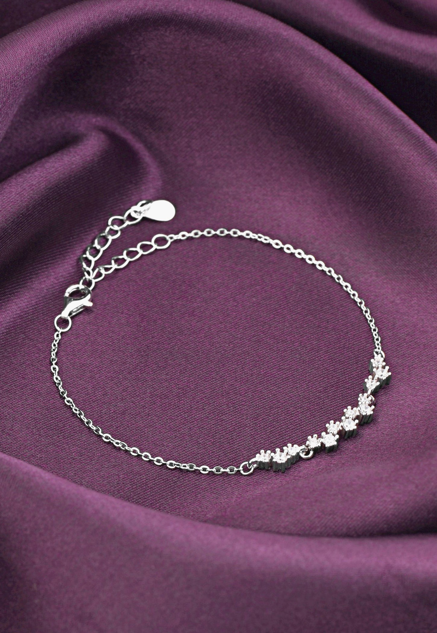 GIVA Sterling Silver Beautiful Glittering Bracelet