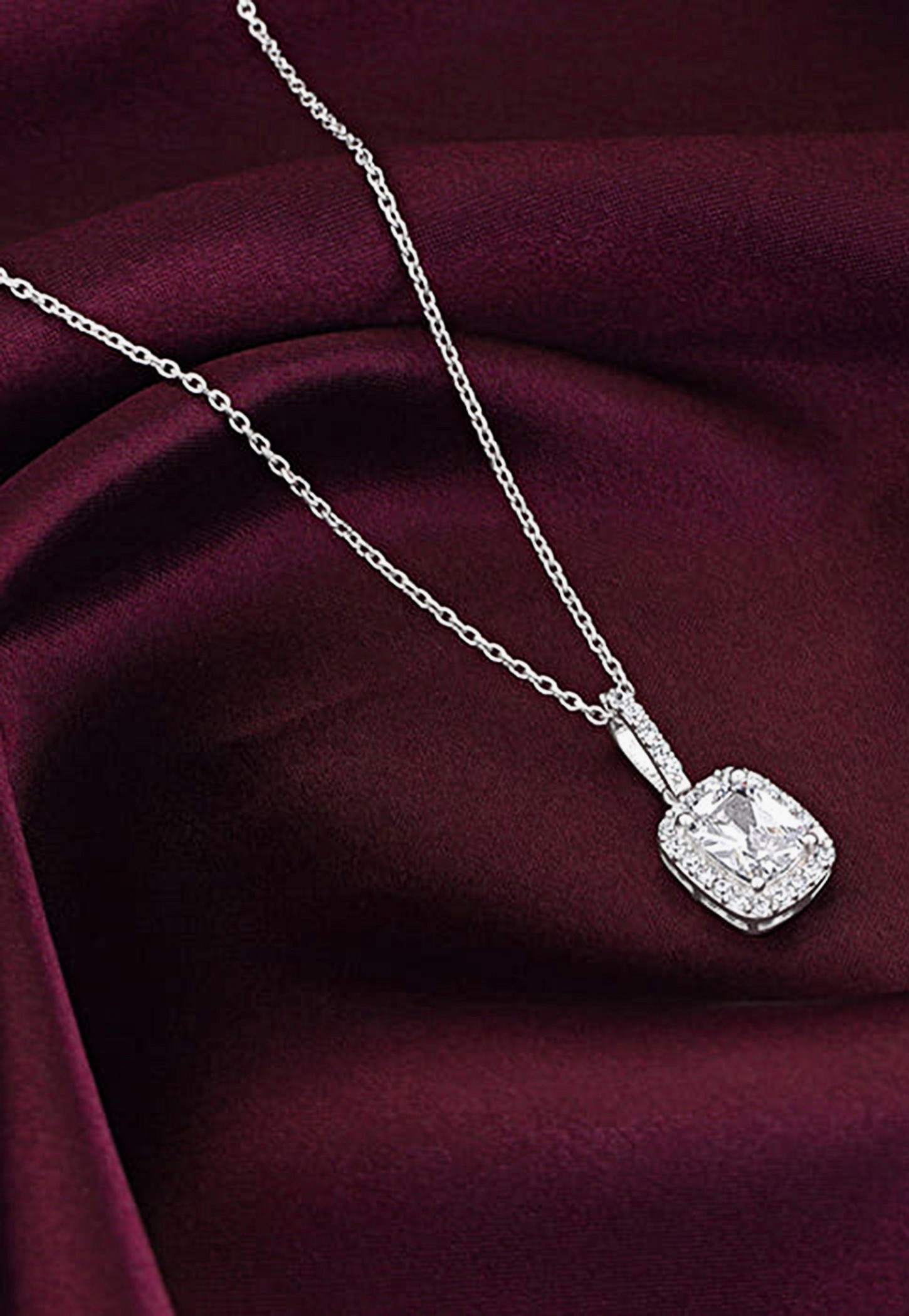 GIVA Sterling Silver Vesper Pendant with Chain-image-9