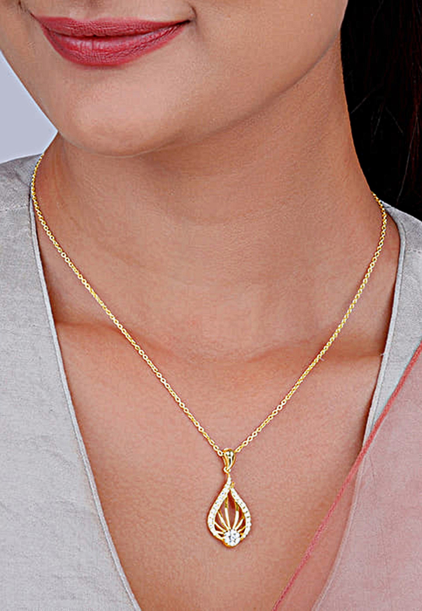 GIVA Sterling Sliver Glint Pendant with Chain-image-49