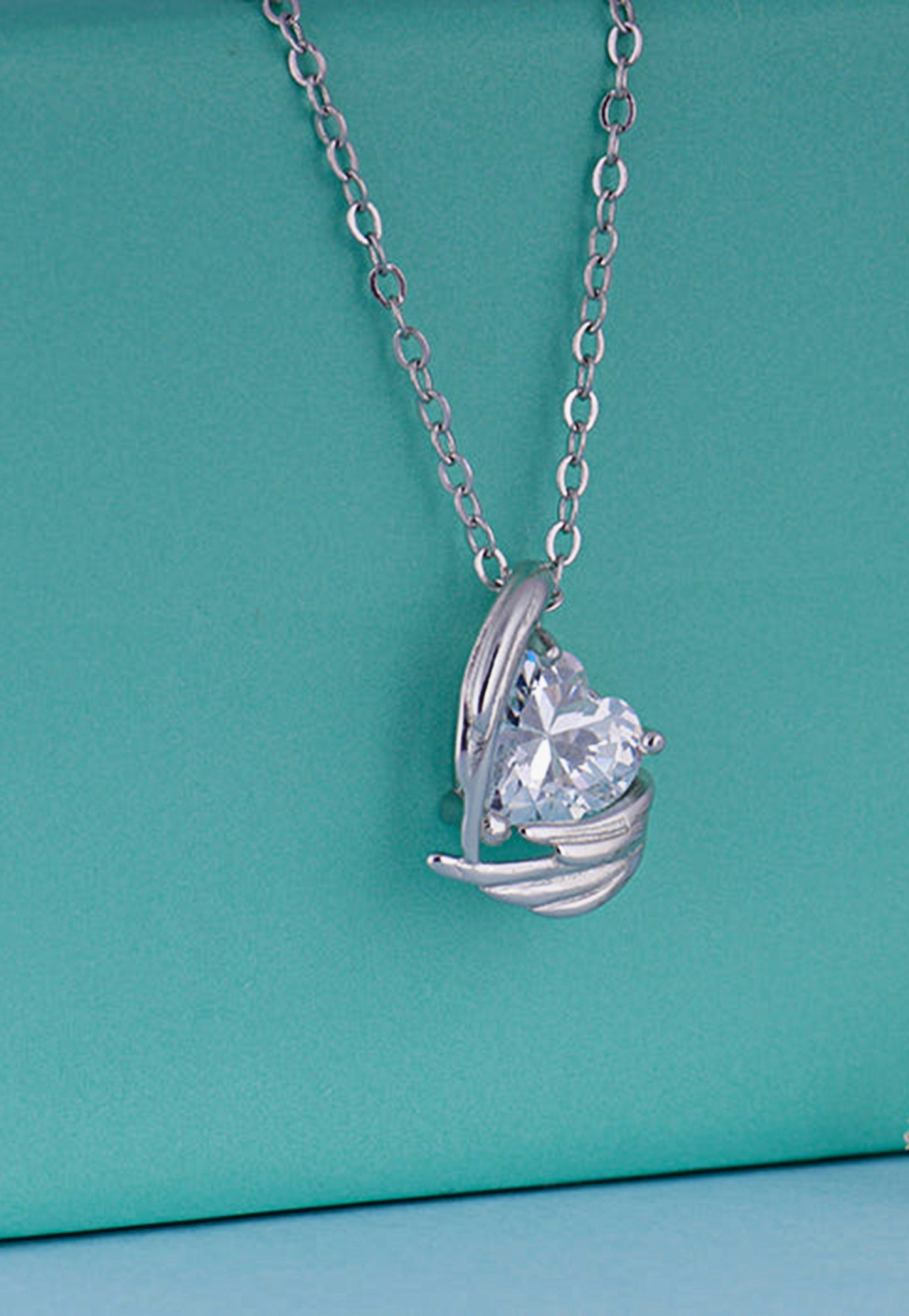 GIVA Sterling Silver Wings of Protection Necklace-image-21