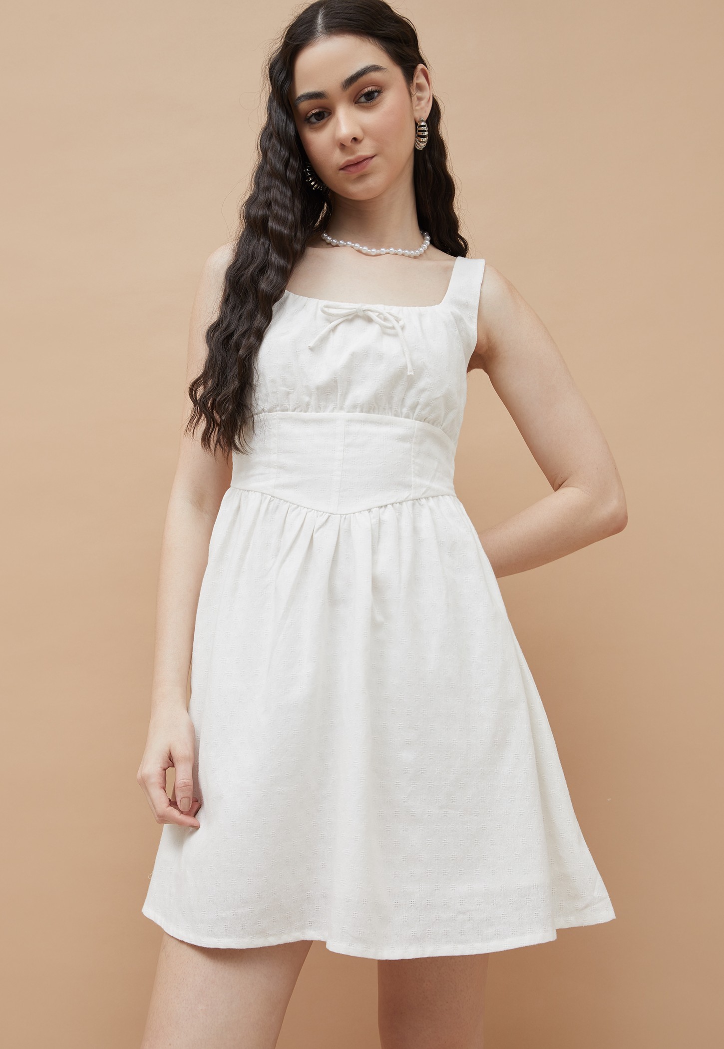 GINGER Dobby Woven Fit & Flare Dress-picture-21