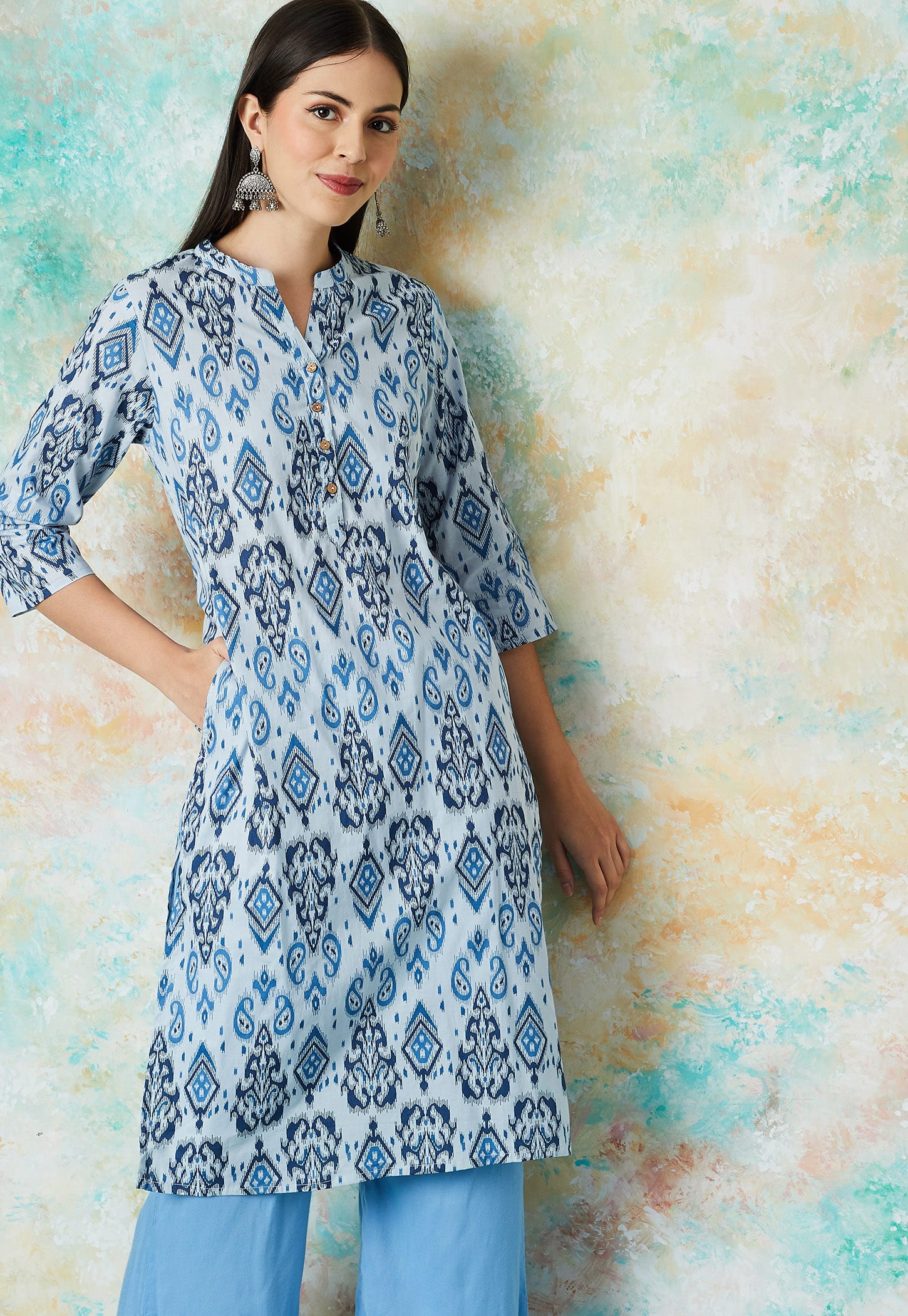 MELANGE Printed Straight Kurta-picture-32